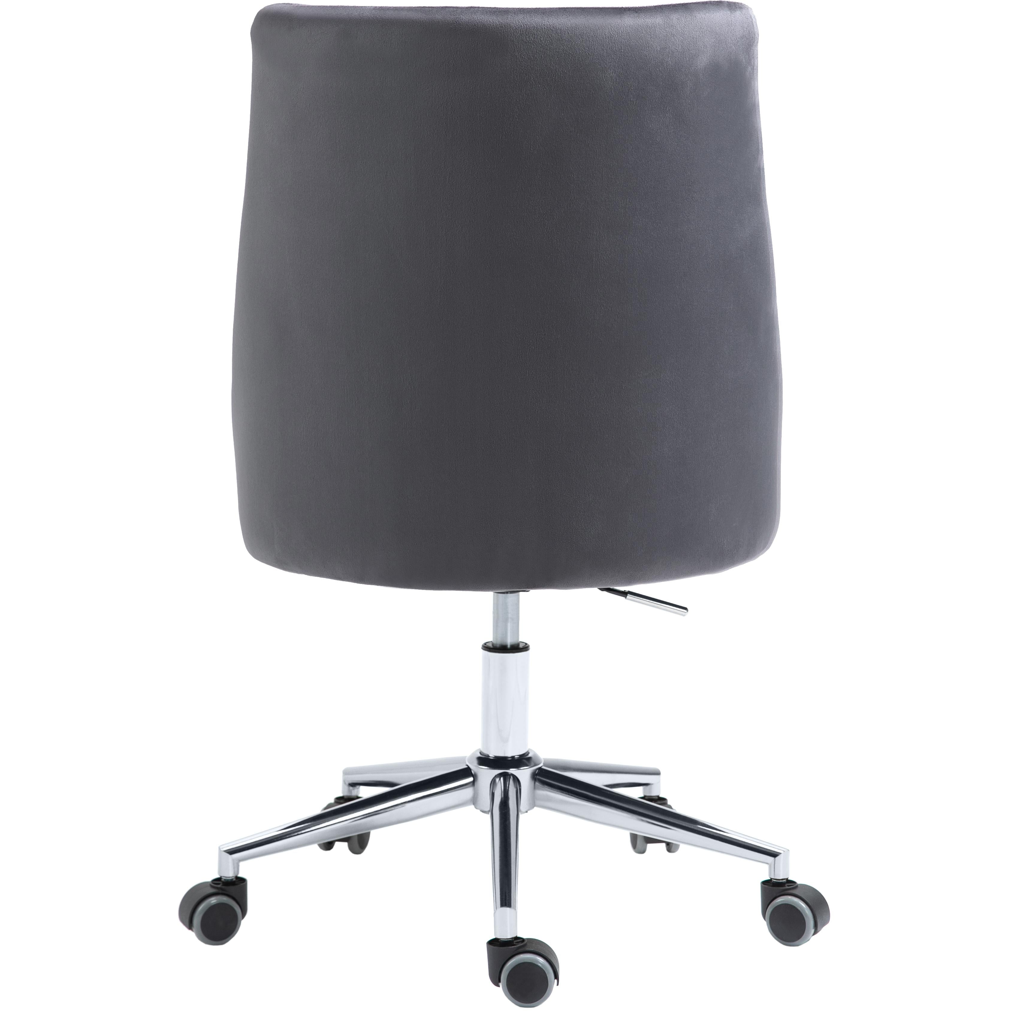 Meridian Karina Grey Velvet Office Chair