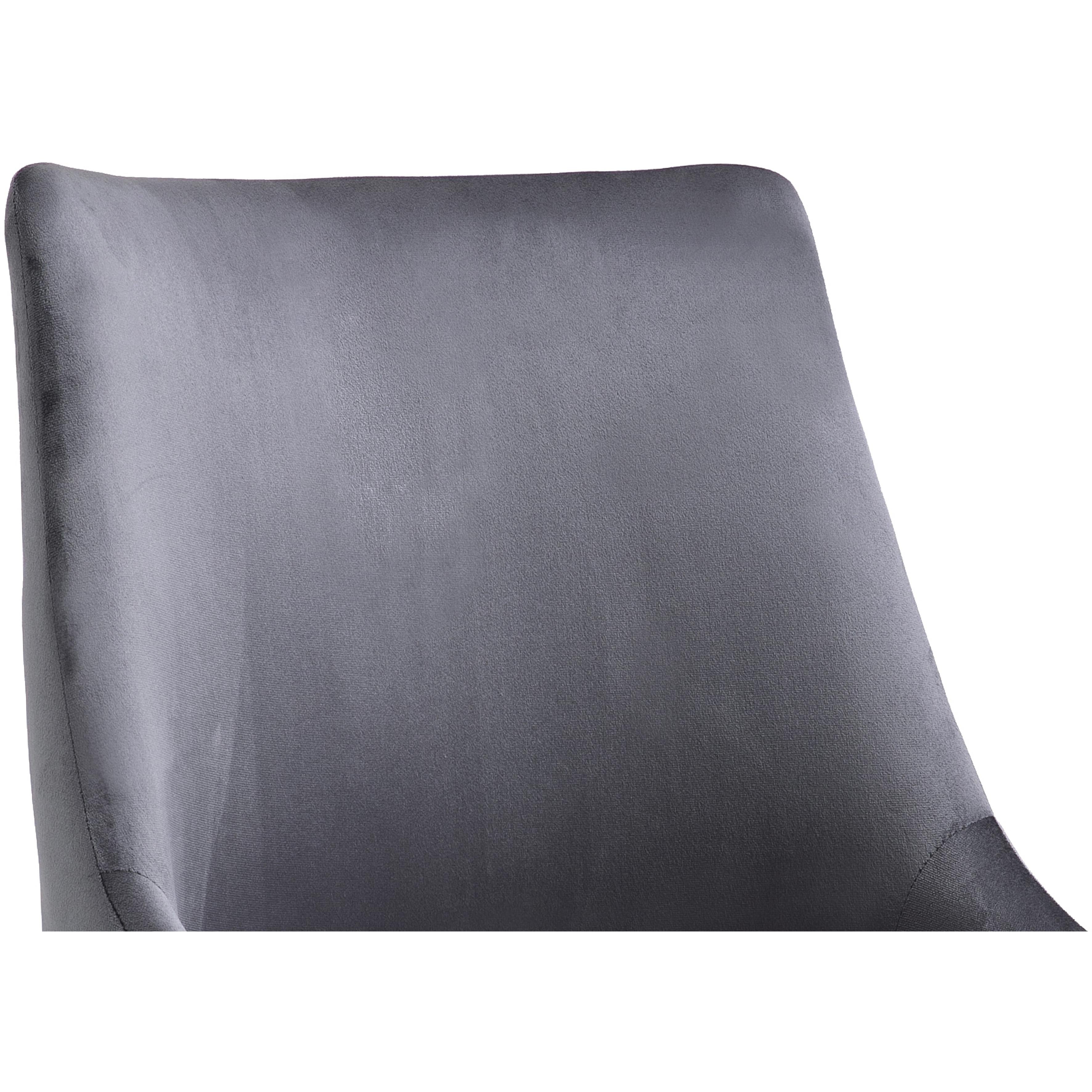 Meridian Karina Grey Velvet Office Chair
