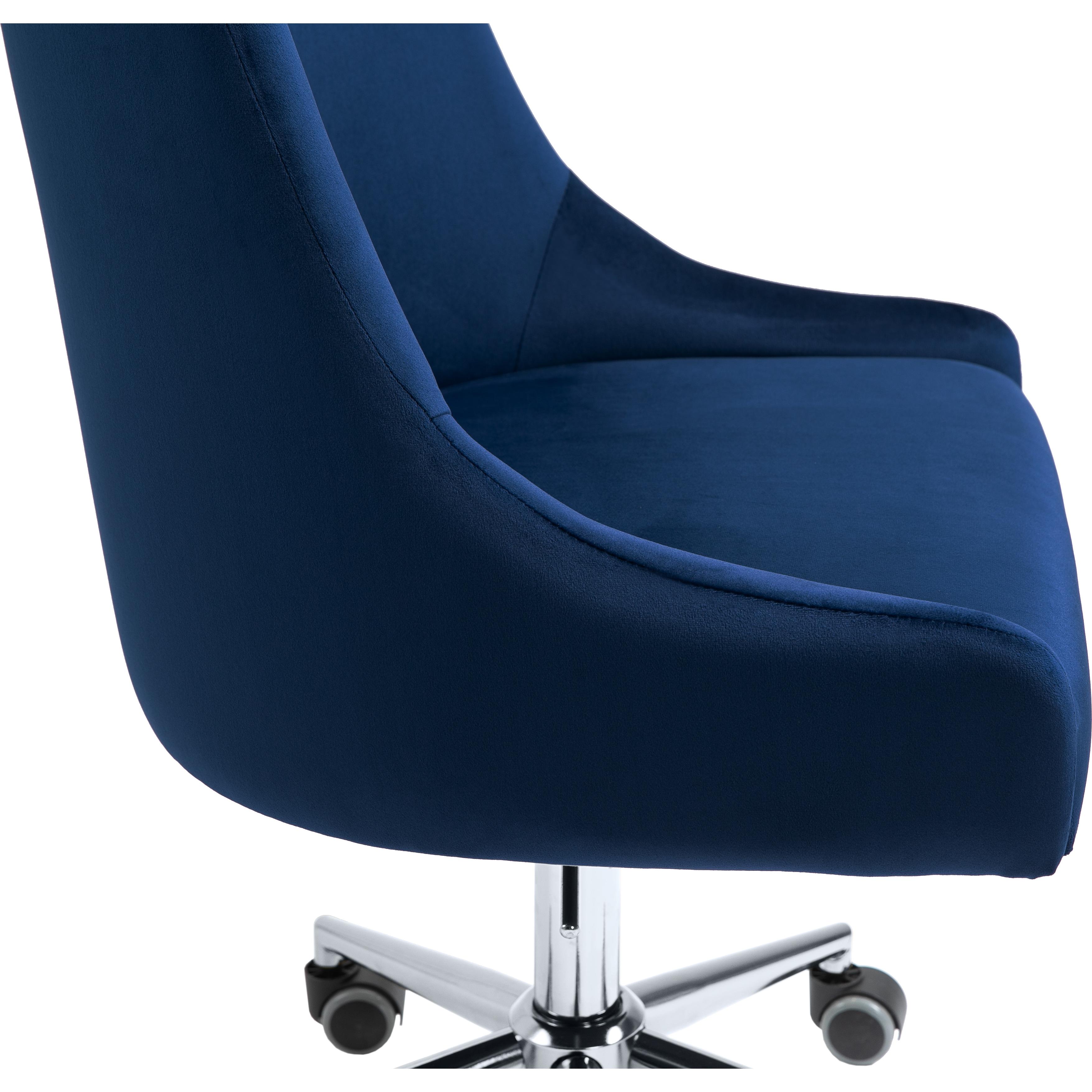 Meridian Karina Navy Velvet Office Chair