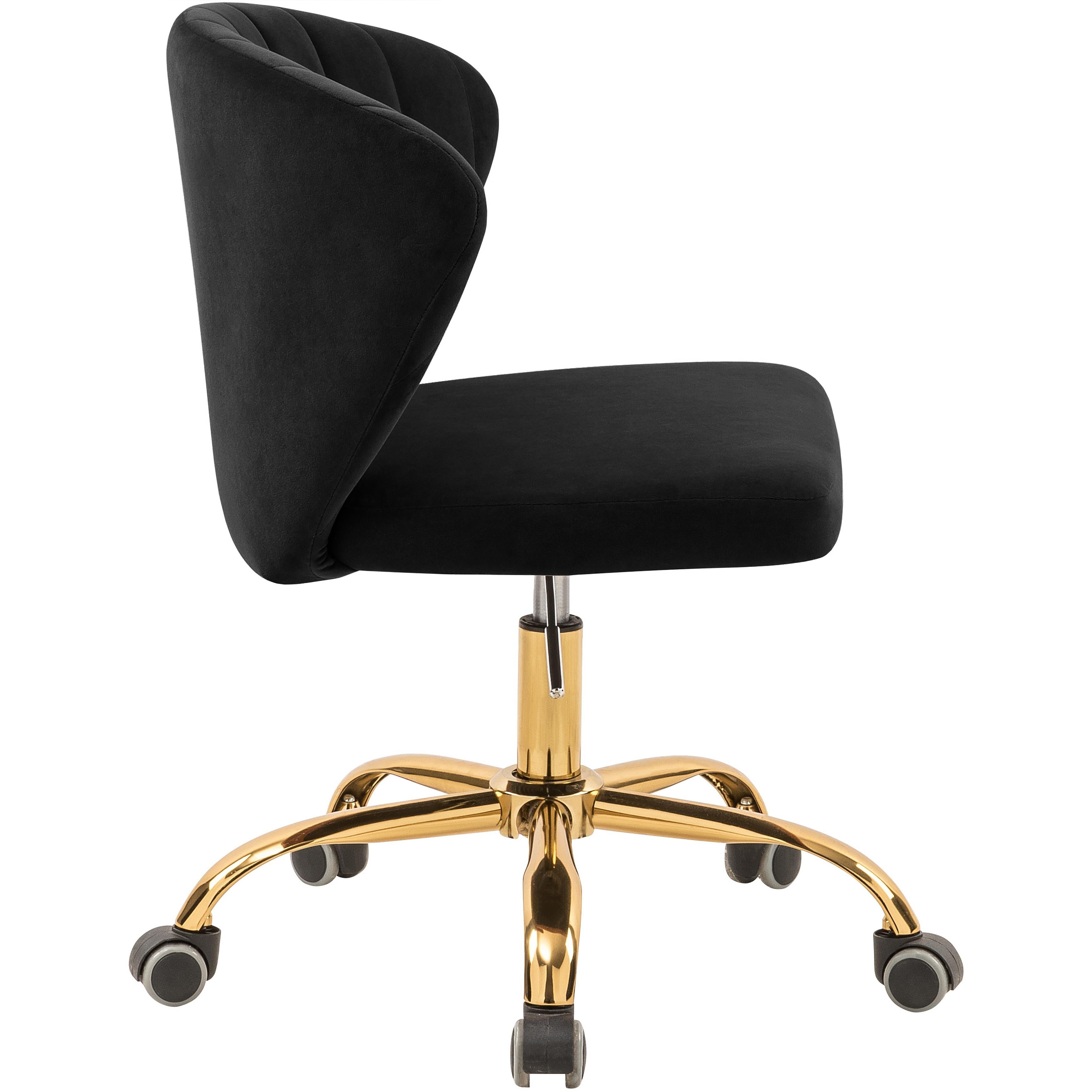 Meridian Finley Black Velvet Office Chair