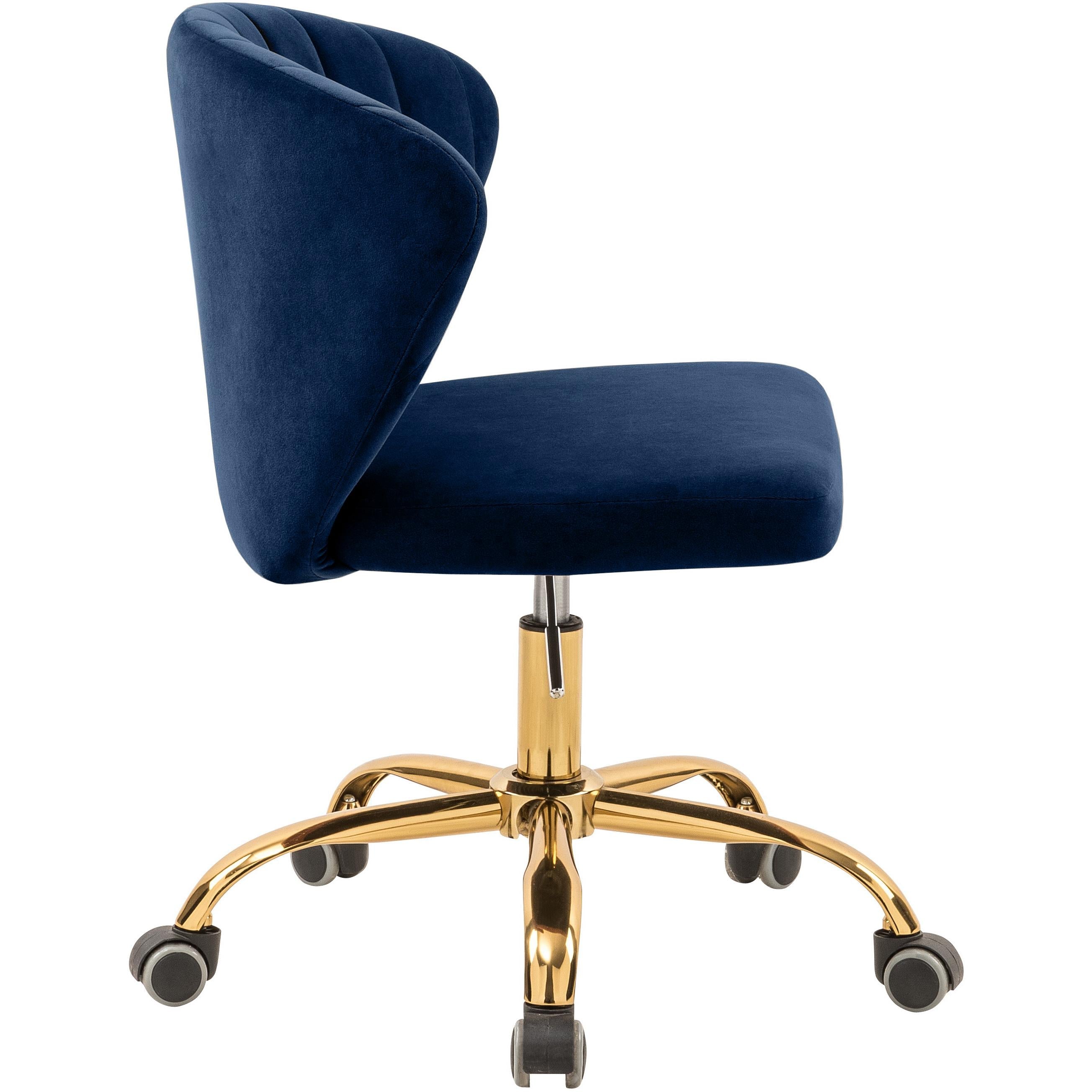 Meridian Finley Navy Velvet Office Chair