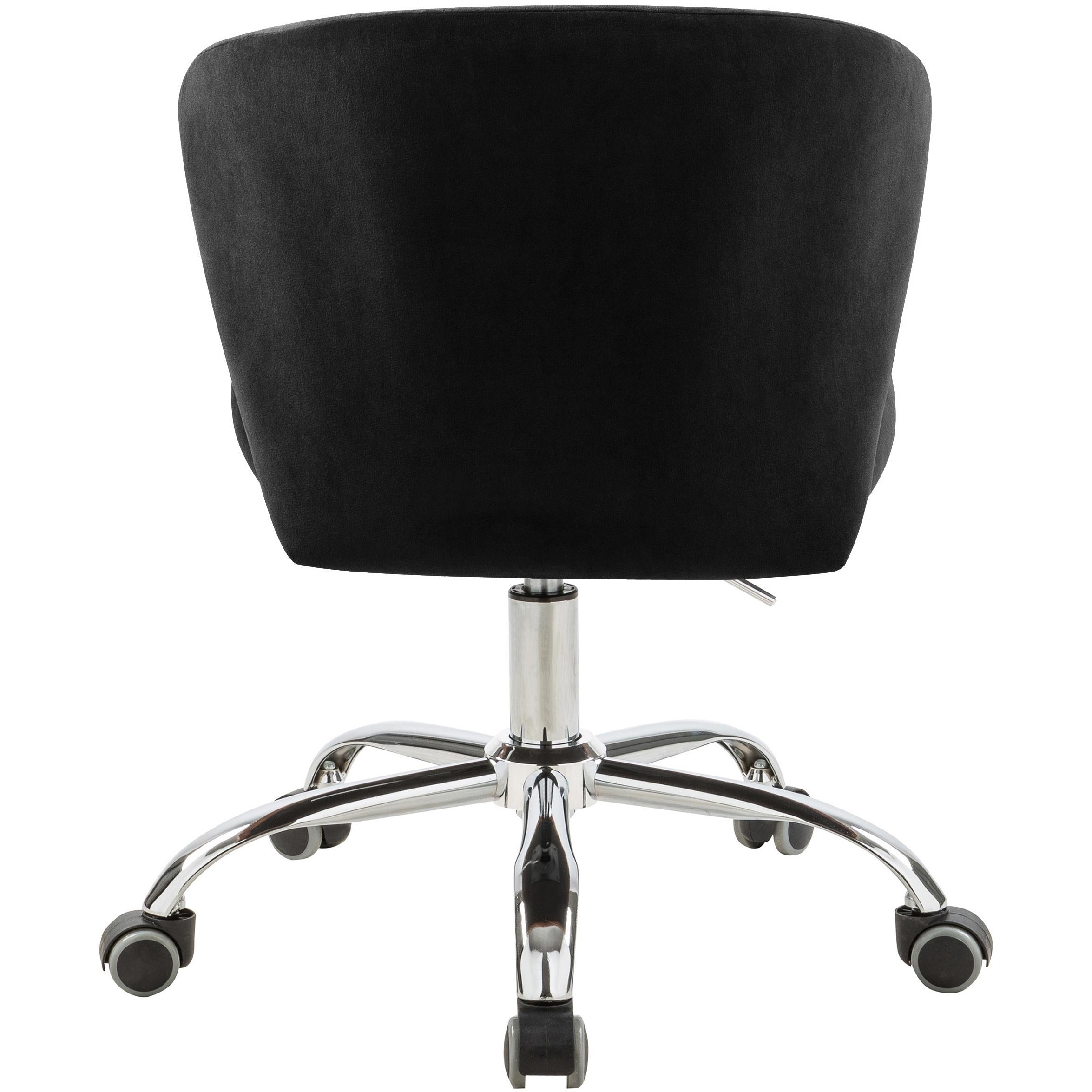 Meridian Finley Black Velvet Office Chair