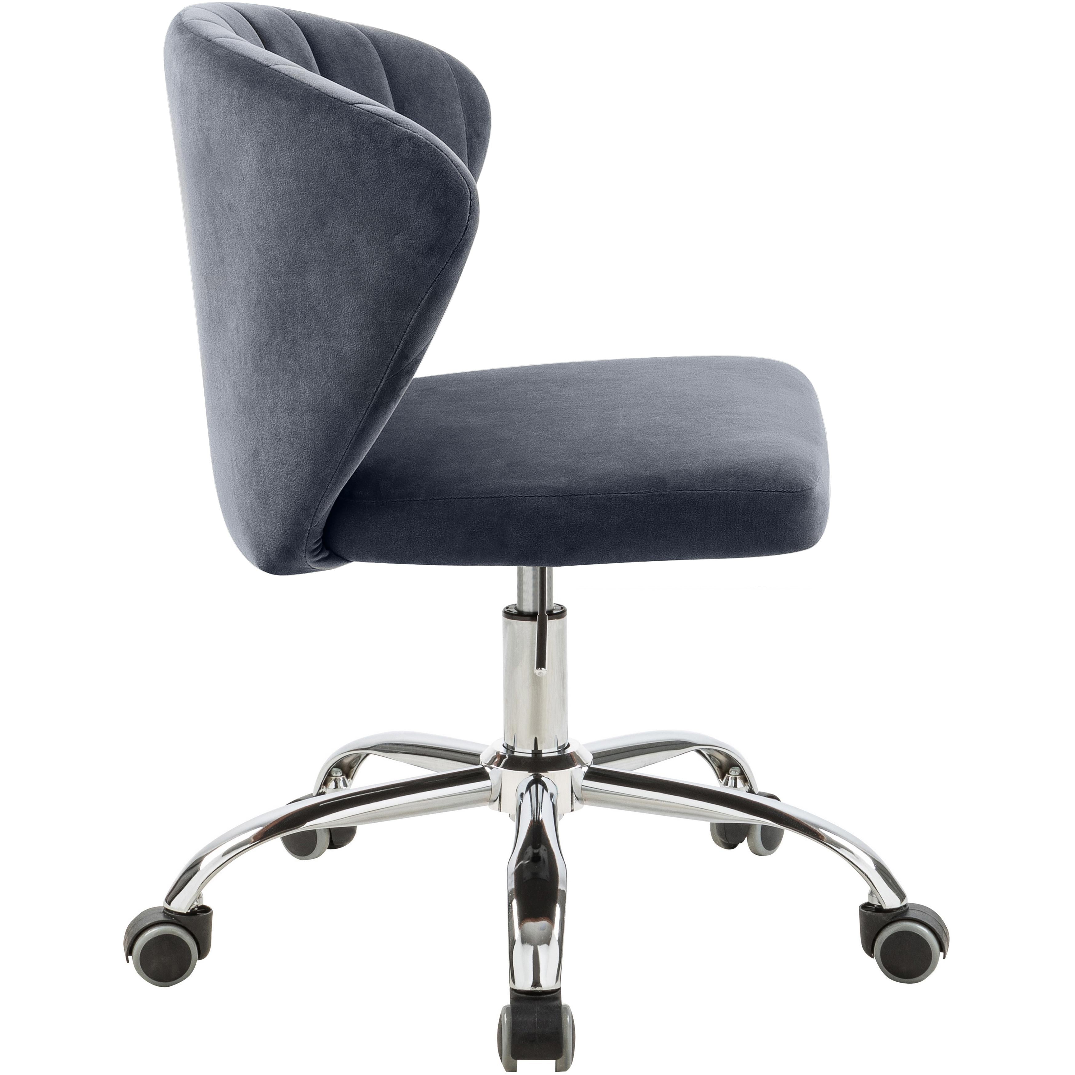 Meridian Finley Grey Velvet Office Chair