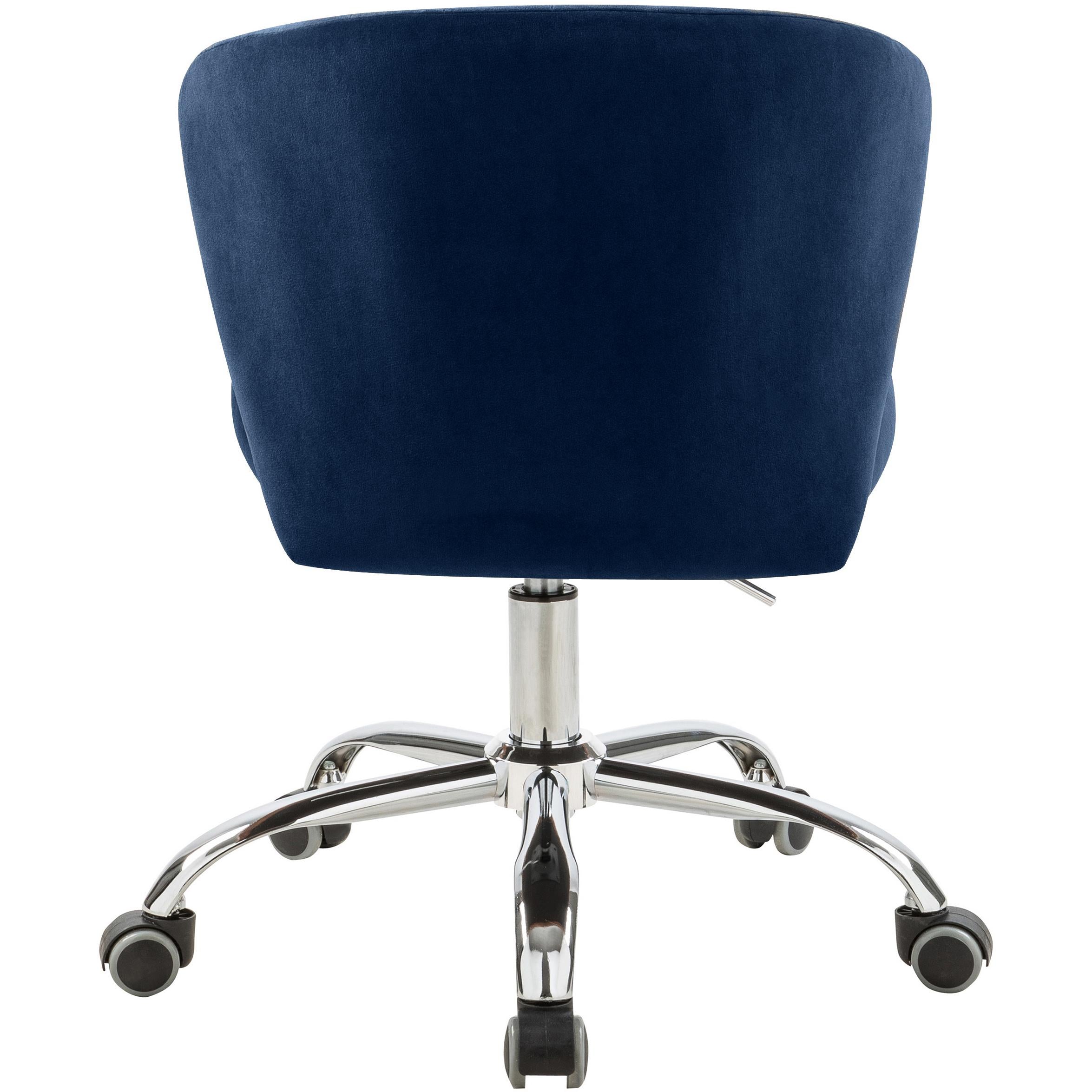Meridian Finley Navy Velvet Office Chair