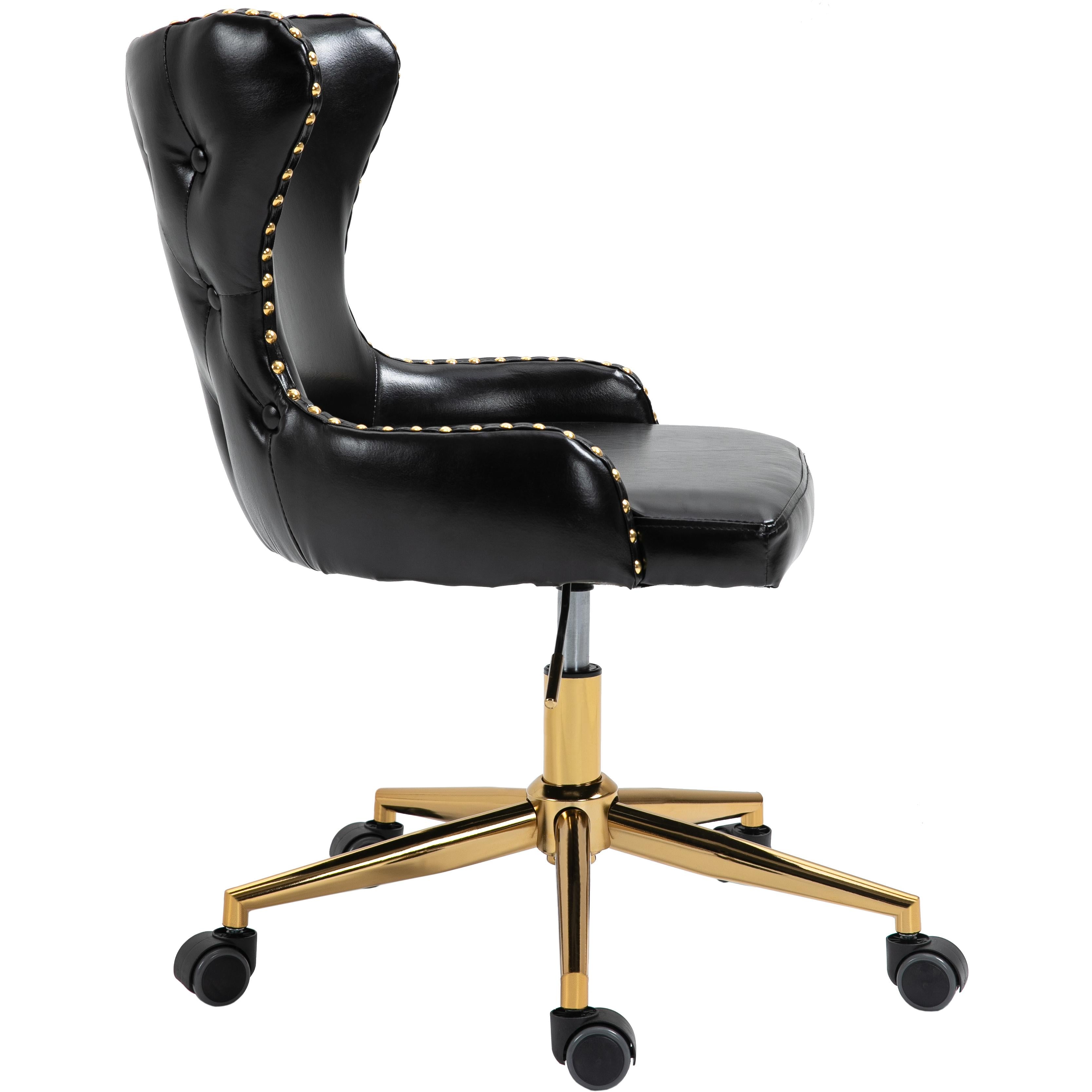 Meridian Hendrix Black Vegan Leather Office Chair