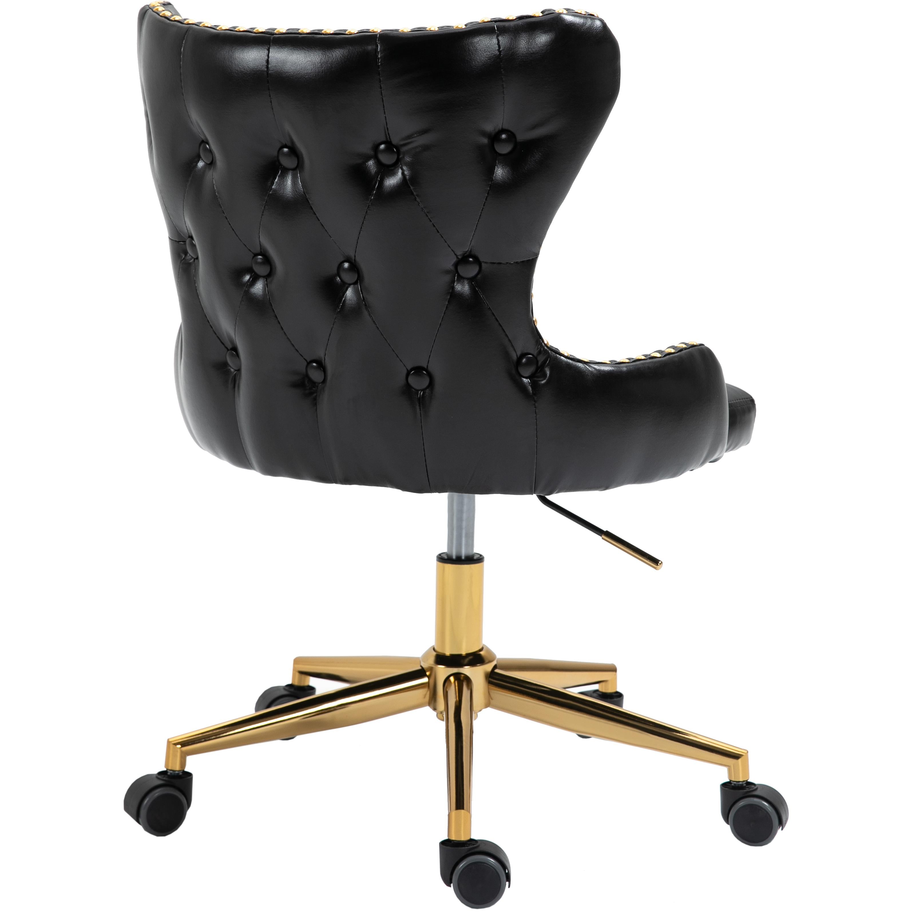 Meridian Hendrix Black Vegan Leather Office Chair