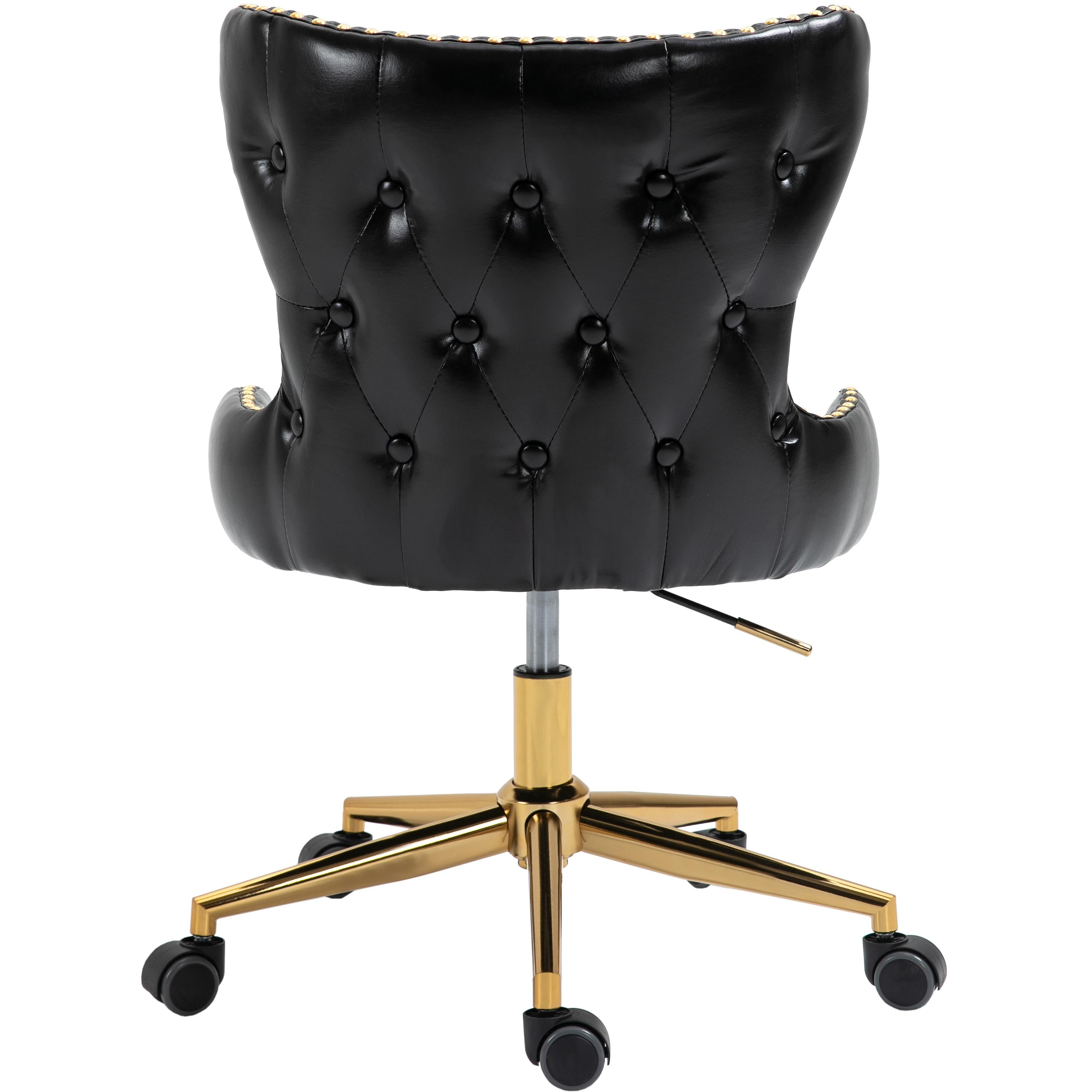 Meridian Hendrix Black Vegan Leather Office Chair