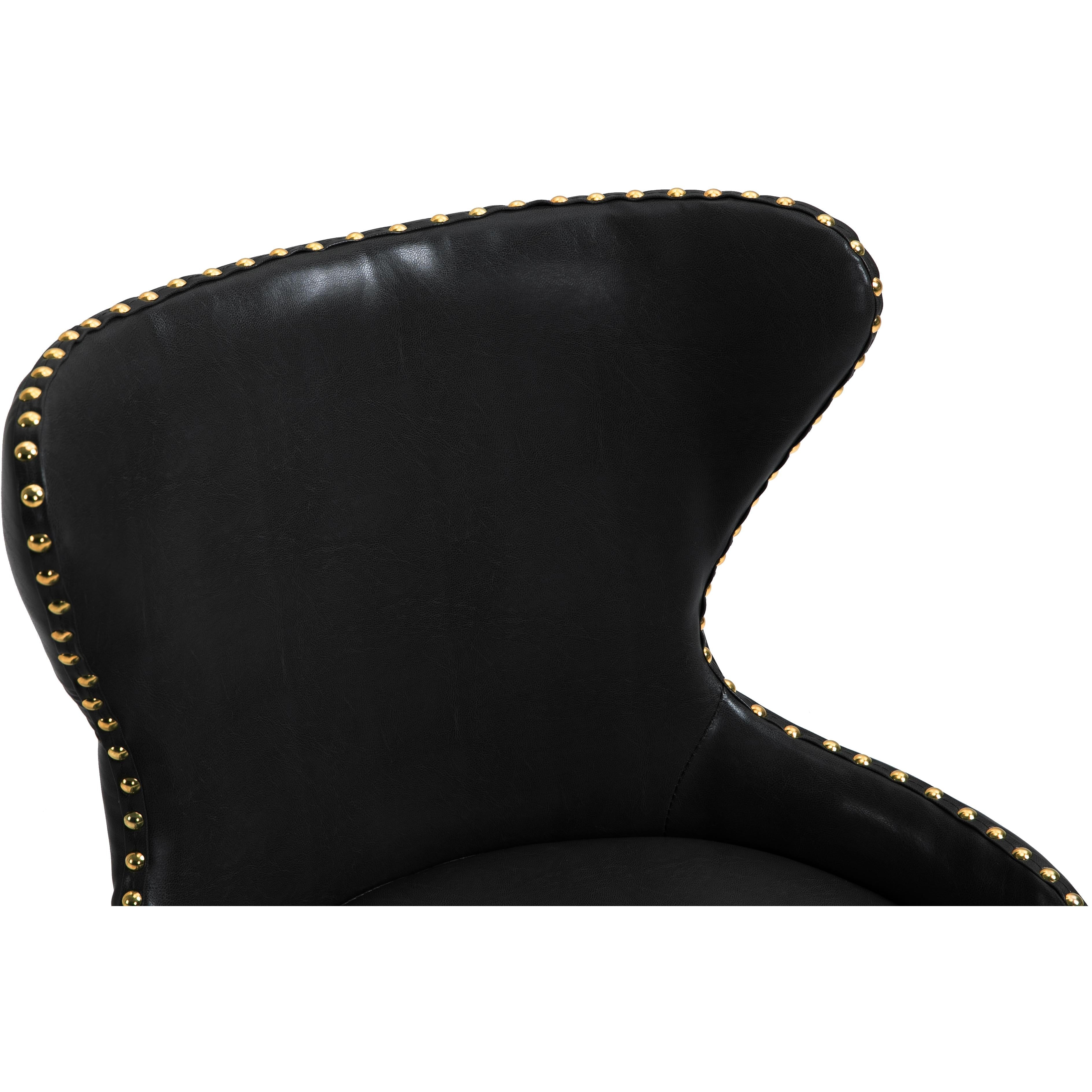 Meridian Hendrix Black Vegan Leather Office Chair