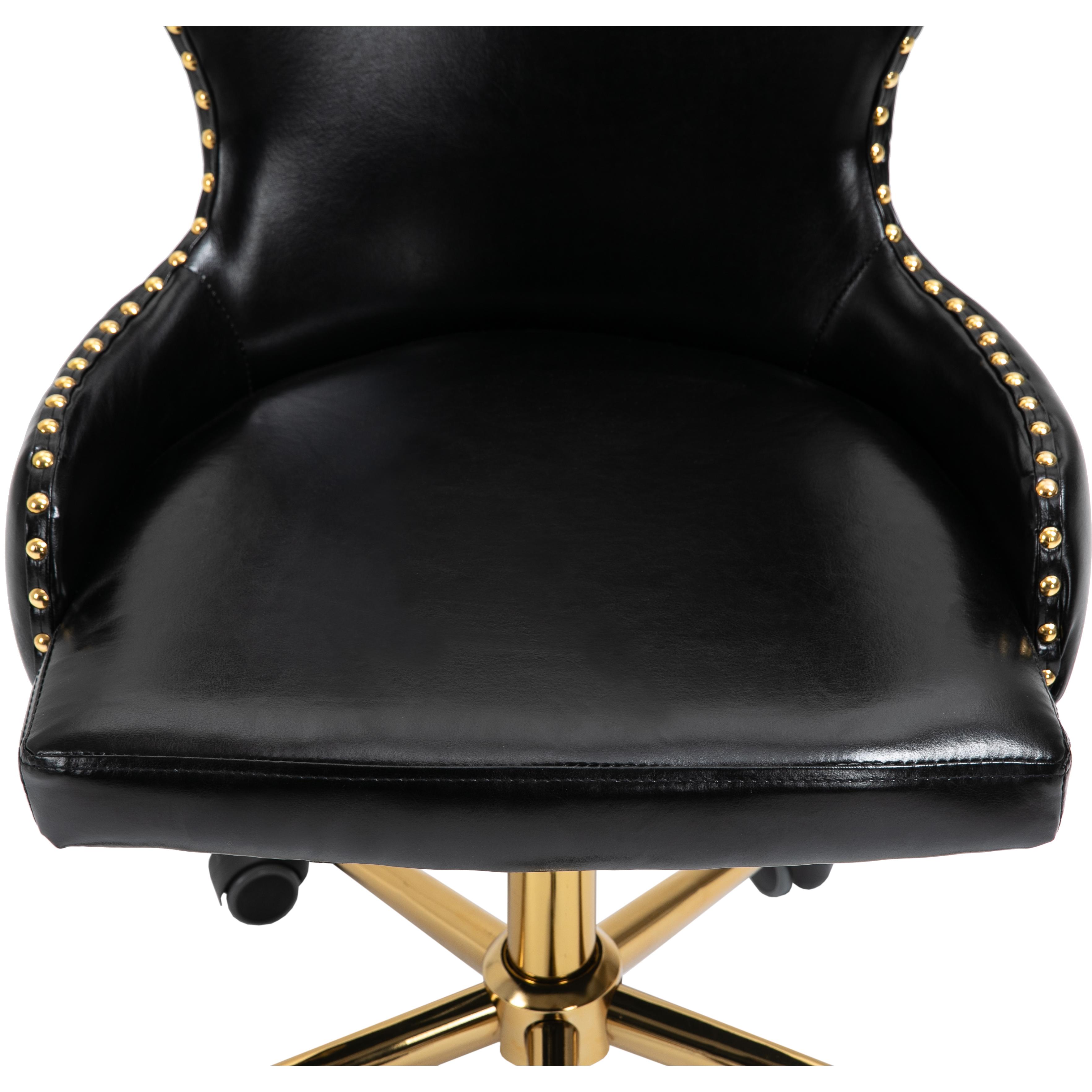 Meridian Hendrix Black Vegan Leather Office Chair