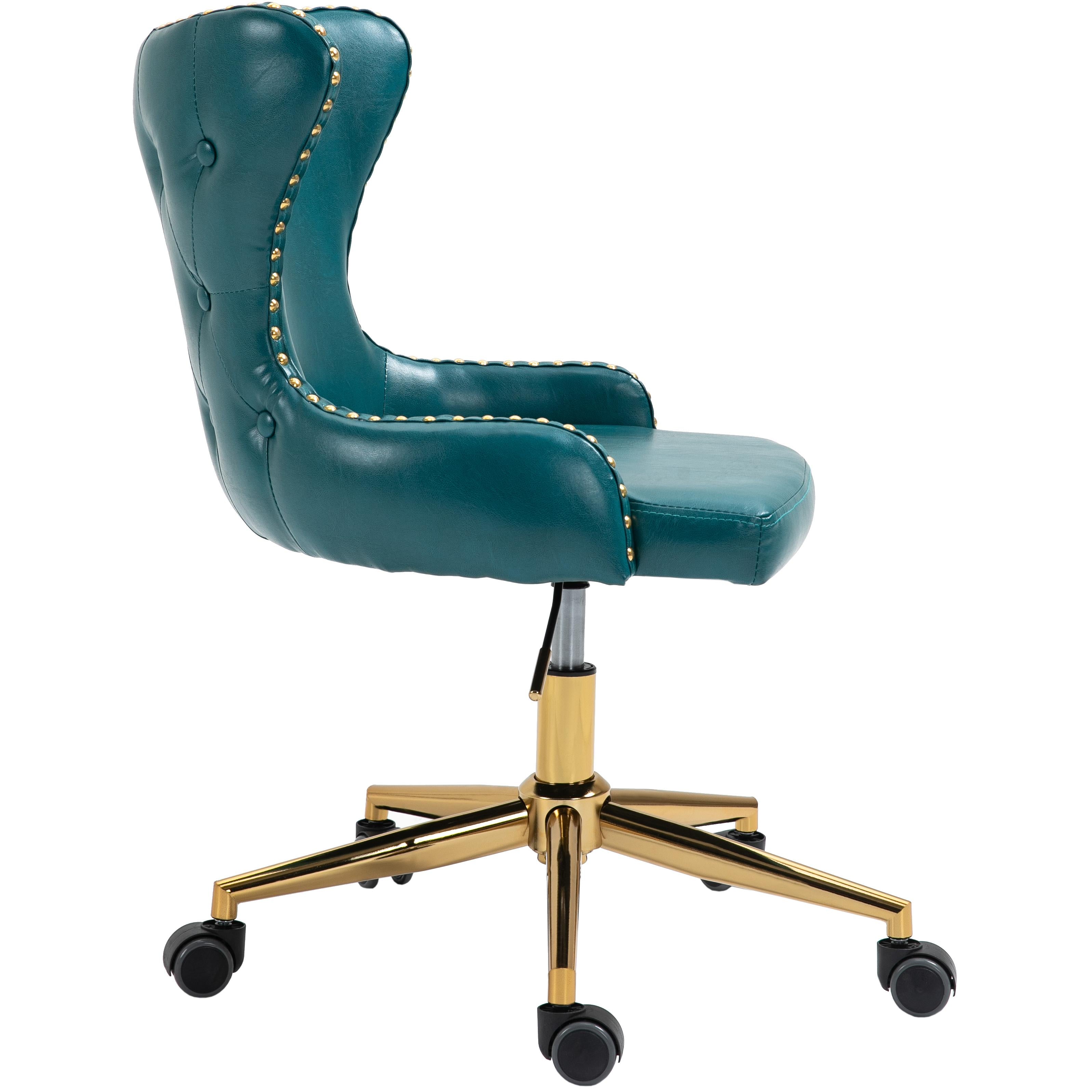 Meridian Hendrix Blue Vegan Leather Office Chair