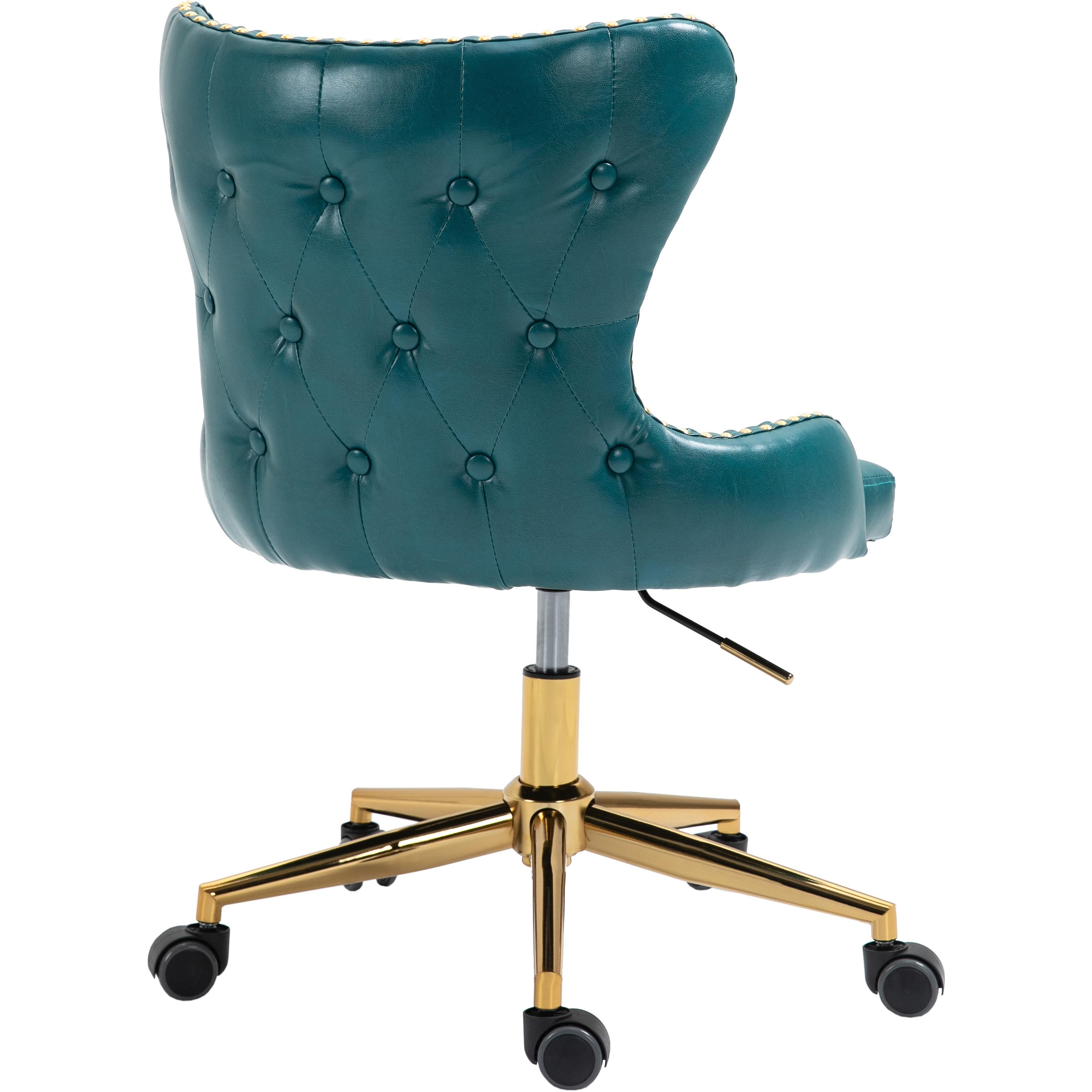 Meridian Hendrix Blue Vegan Leather Office Chair