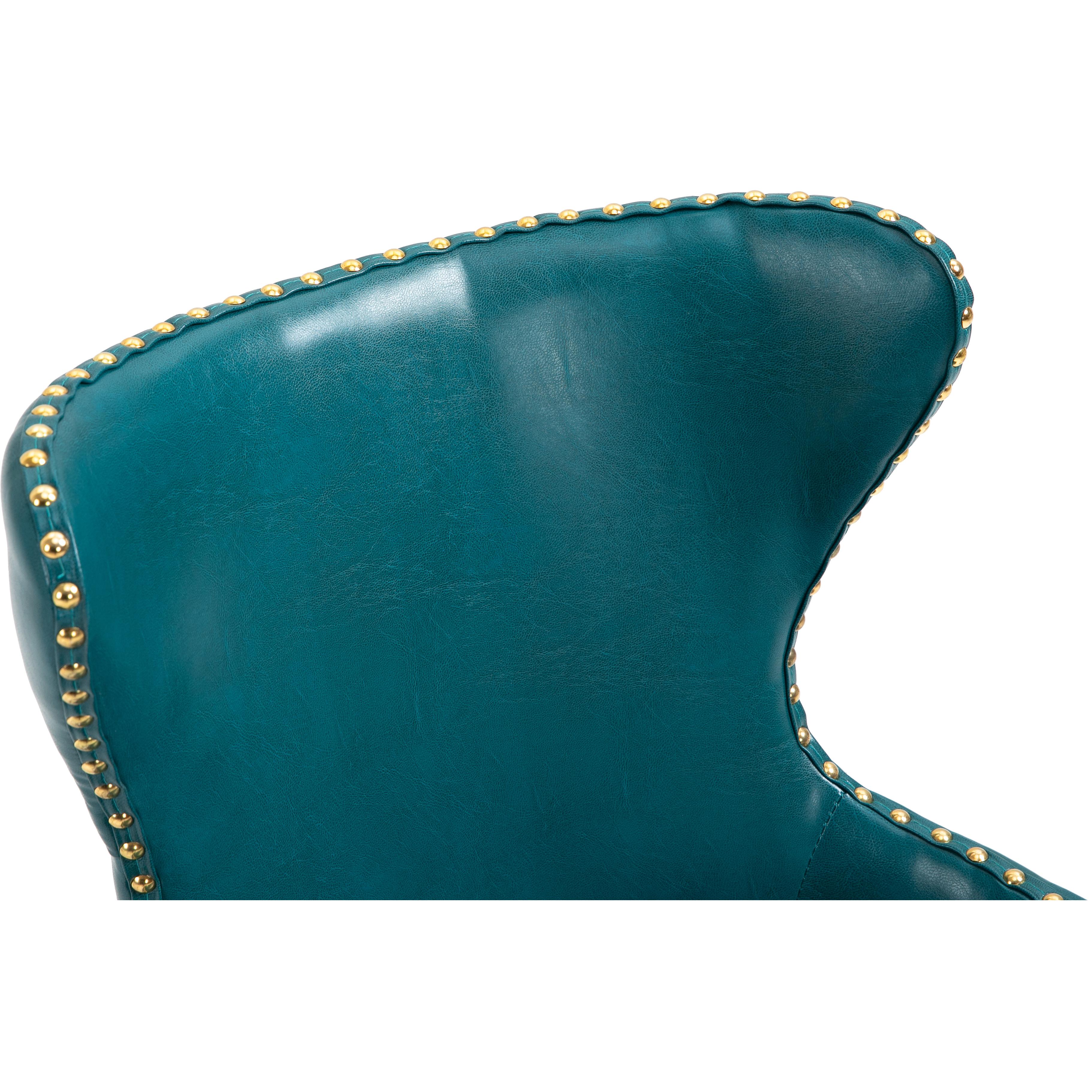 Meridian Hendrix Blue Vegan Leather Office Chair