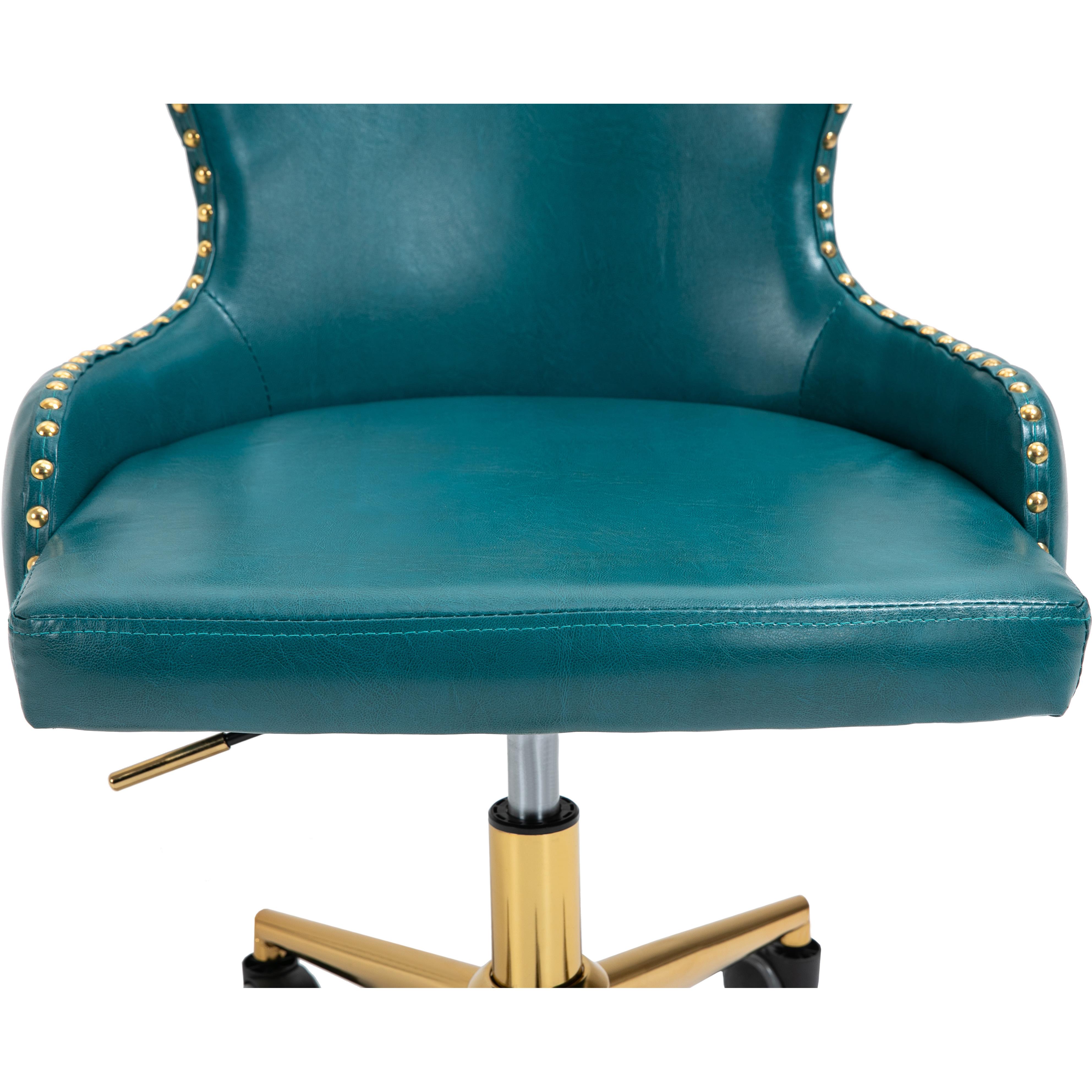 Meridian Hendrix Blue Vegan Leather Office Chair