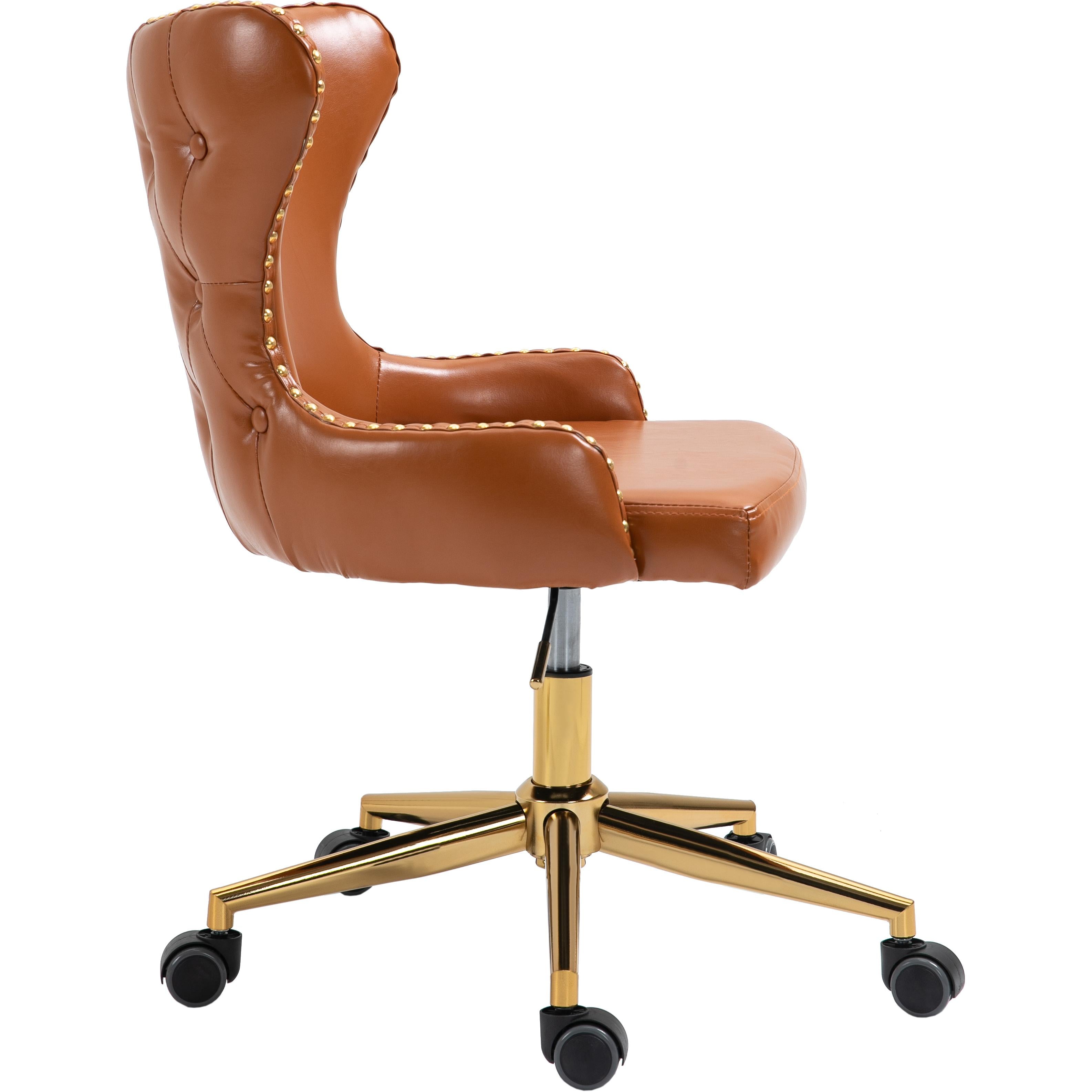 Meridian Hendrix Cognac Vegan Leather Office Chair