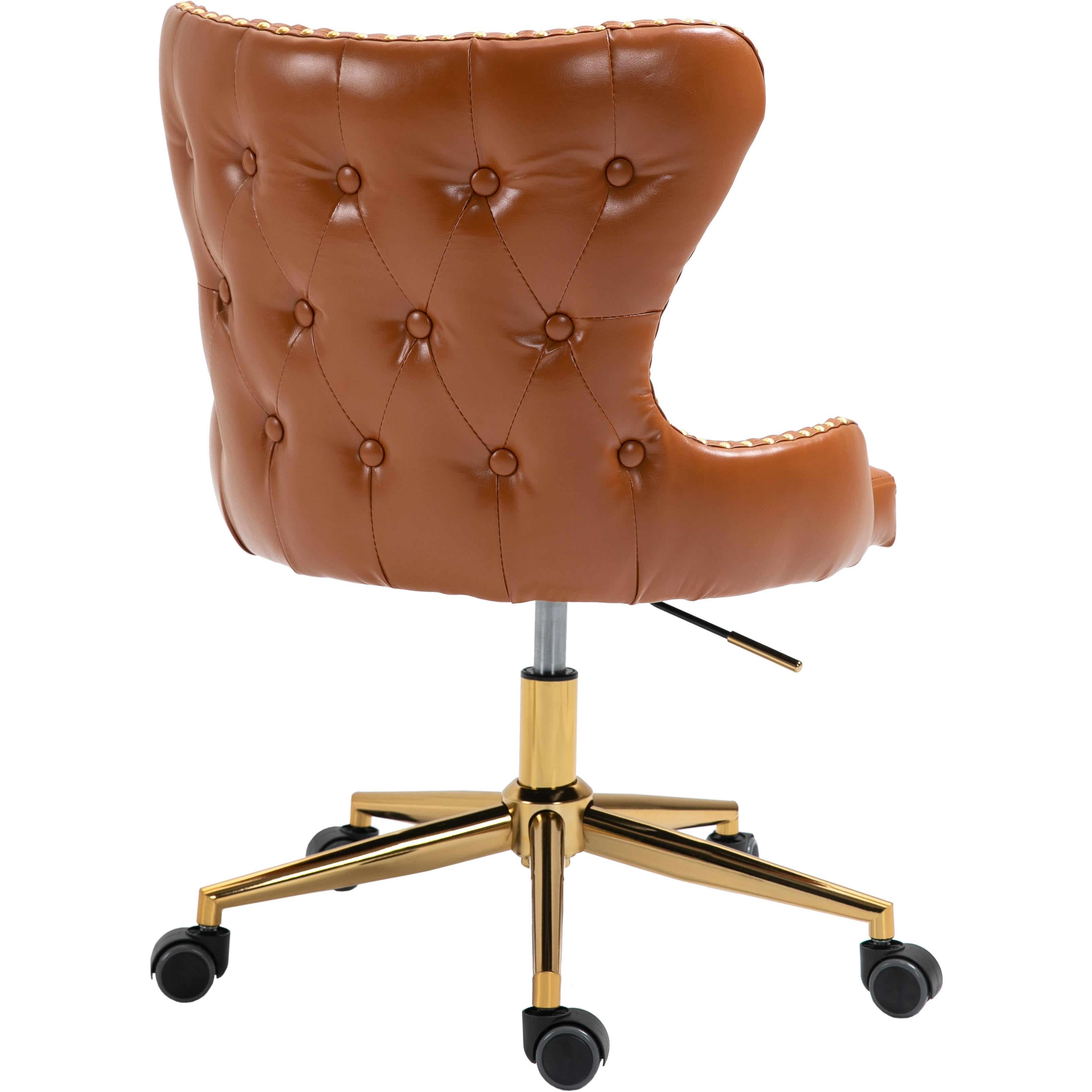 Meridian Hendrix Cognac Vegan Leather Office Chair