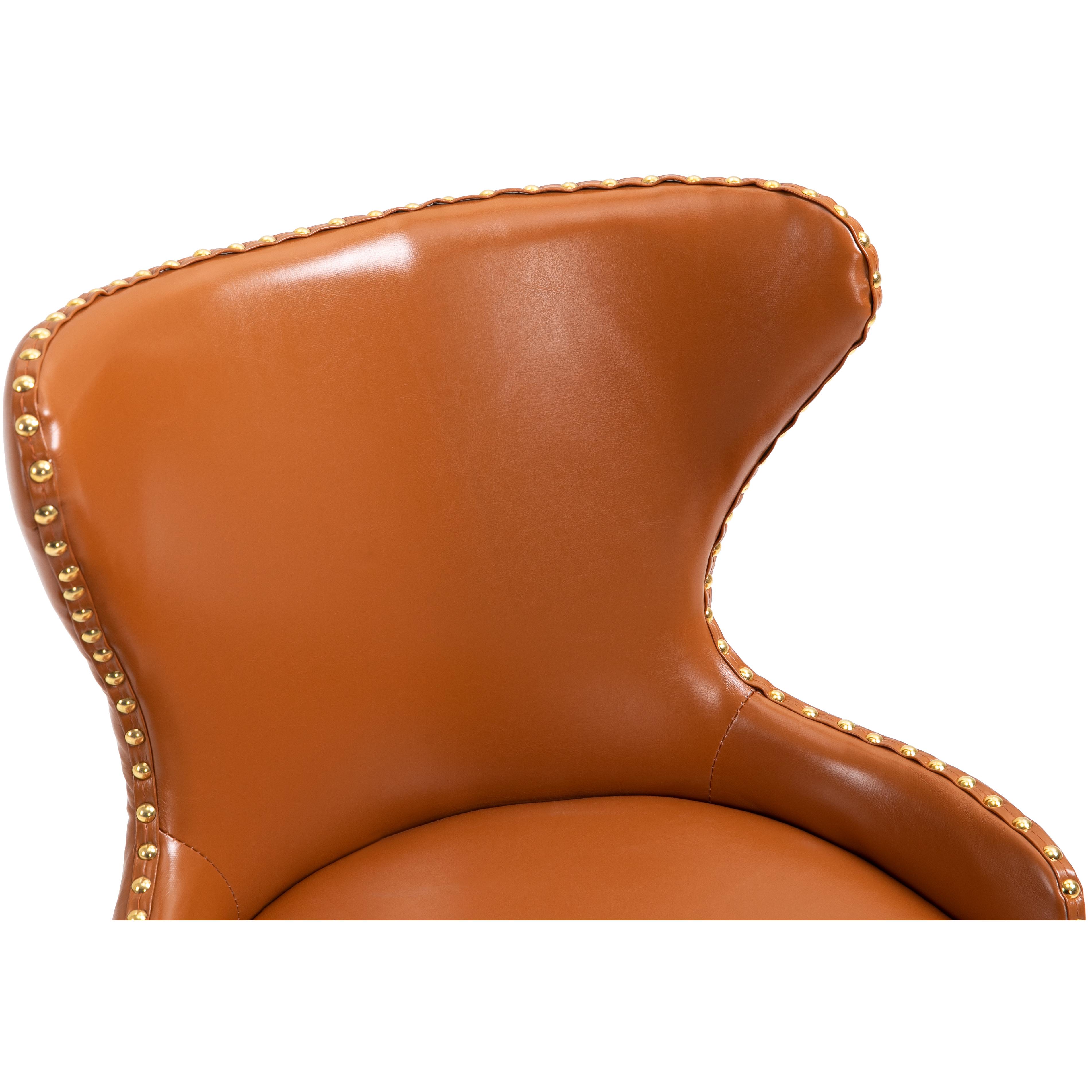 Meridian Hendrix Cognac Vegan Leather Office Chair
