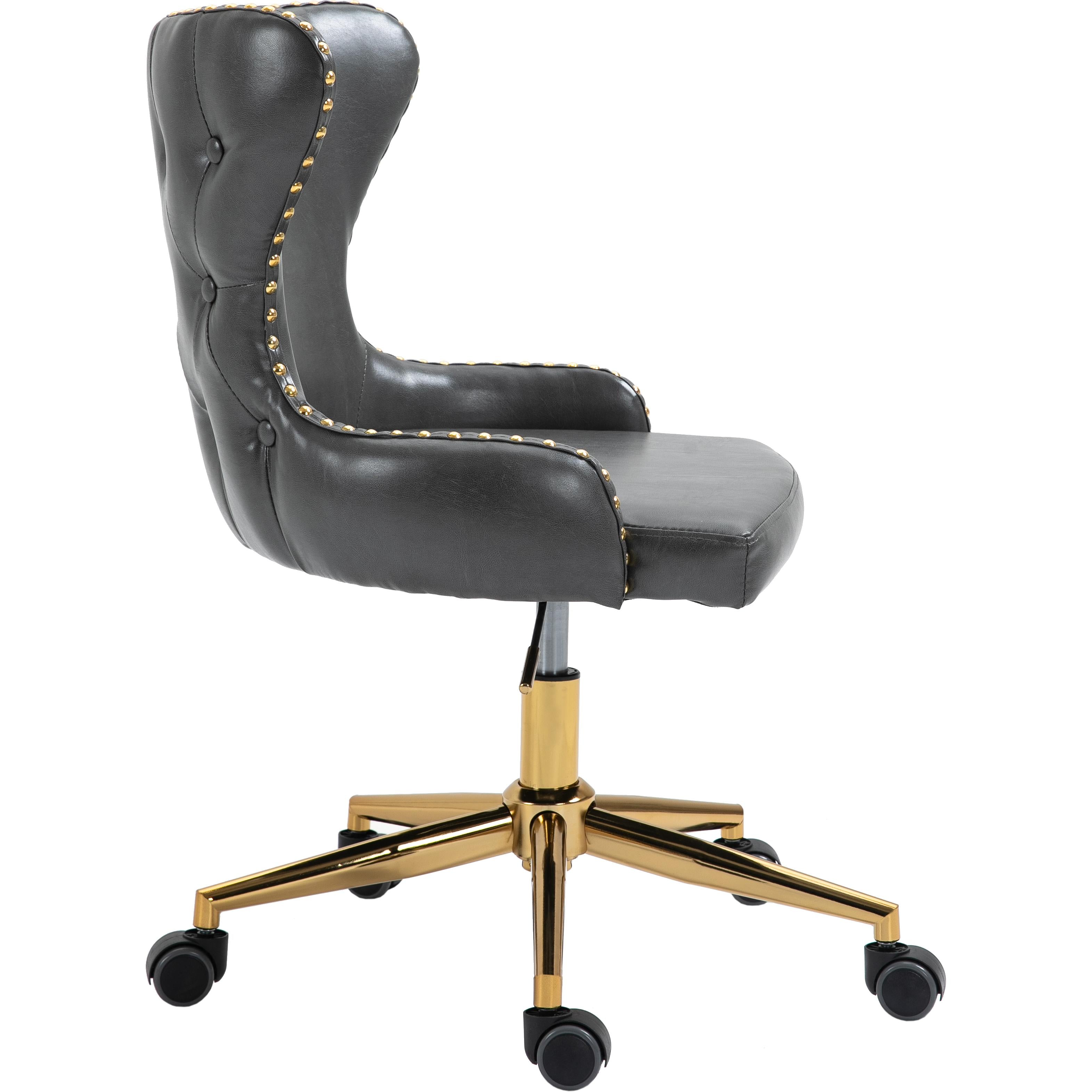 Meridian Hendrix Grey Vegan Leather Office Chair