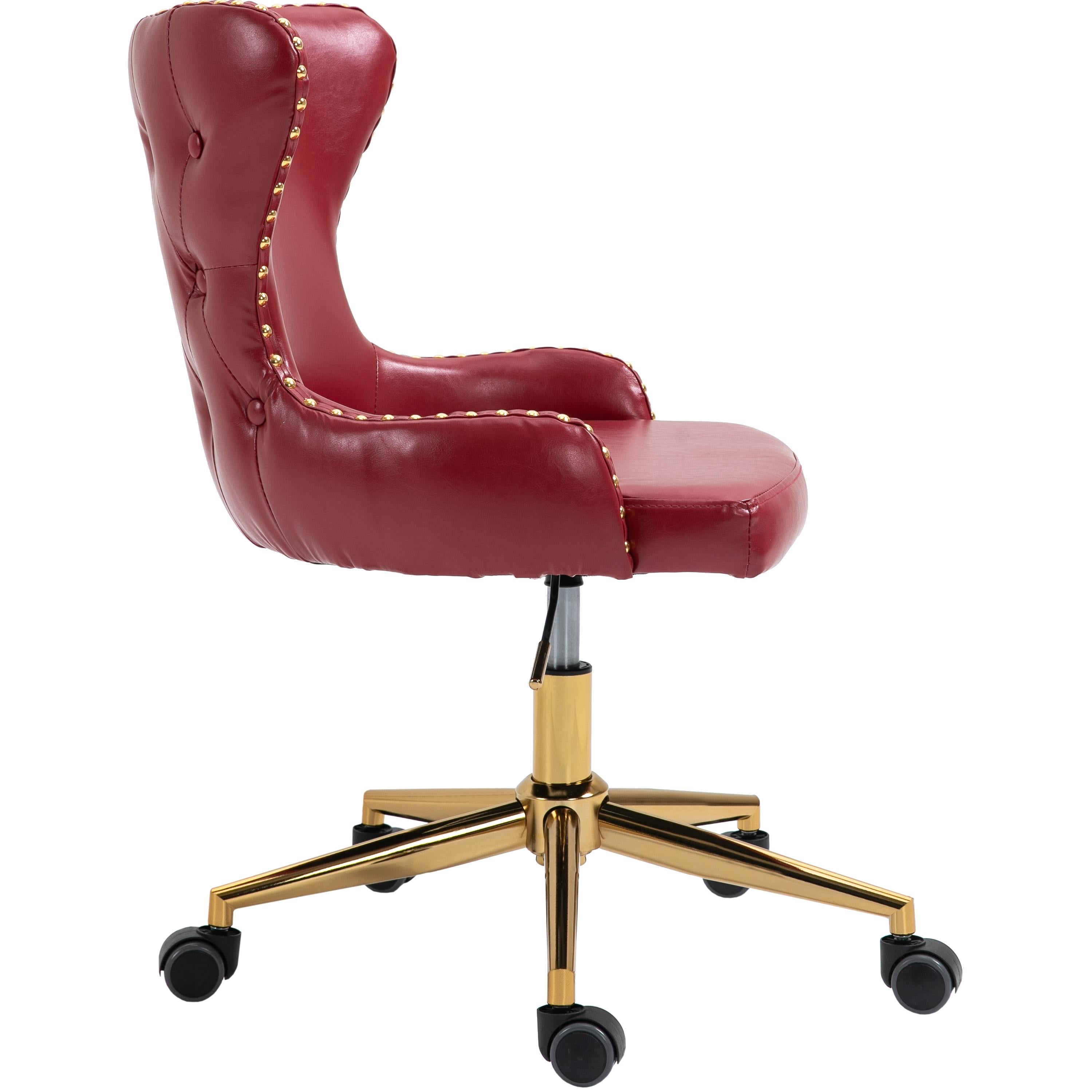 Meridian Hendrix Red Vegan Leather Office Chair