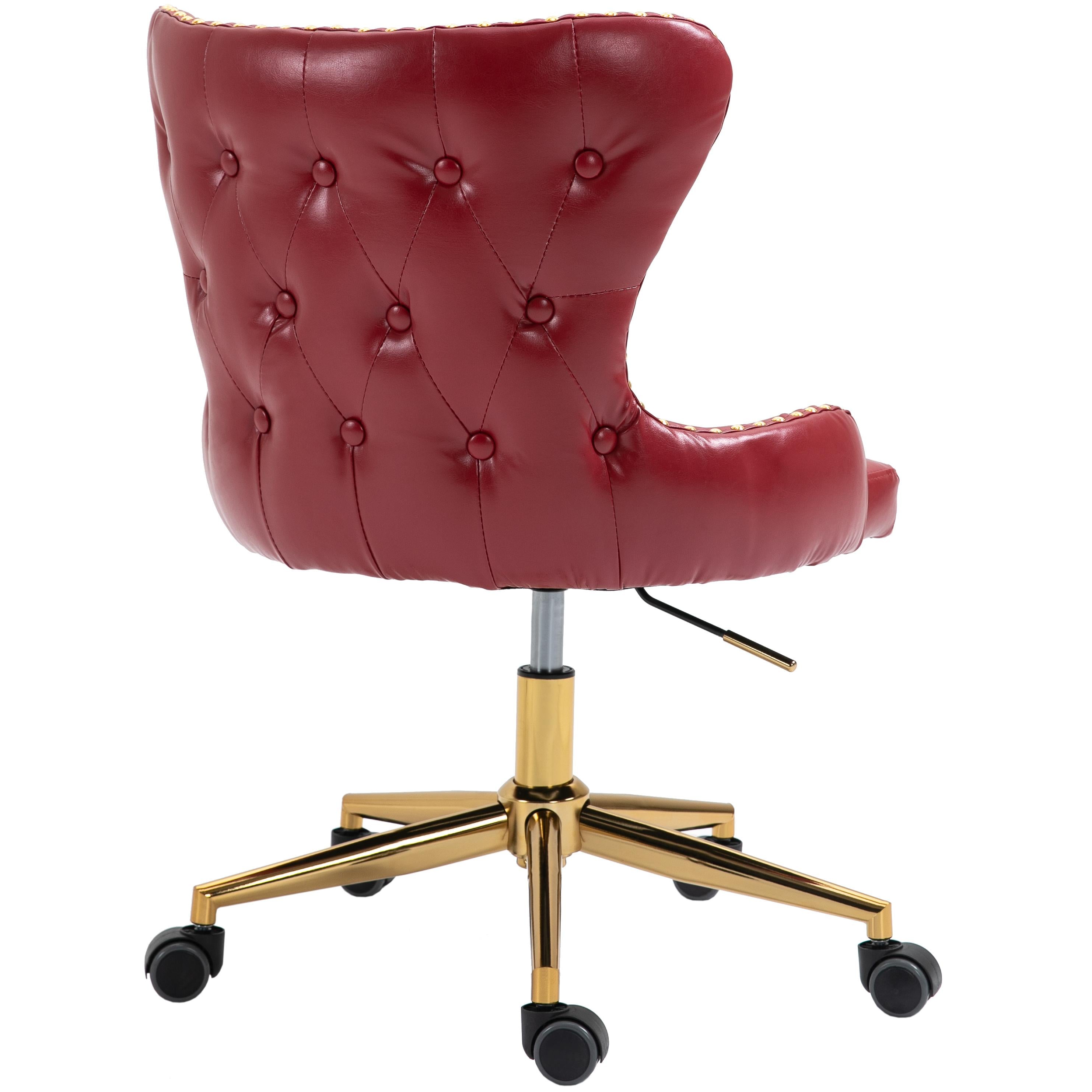 Meridian Hendrix Red Vegan Leather Office Chair