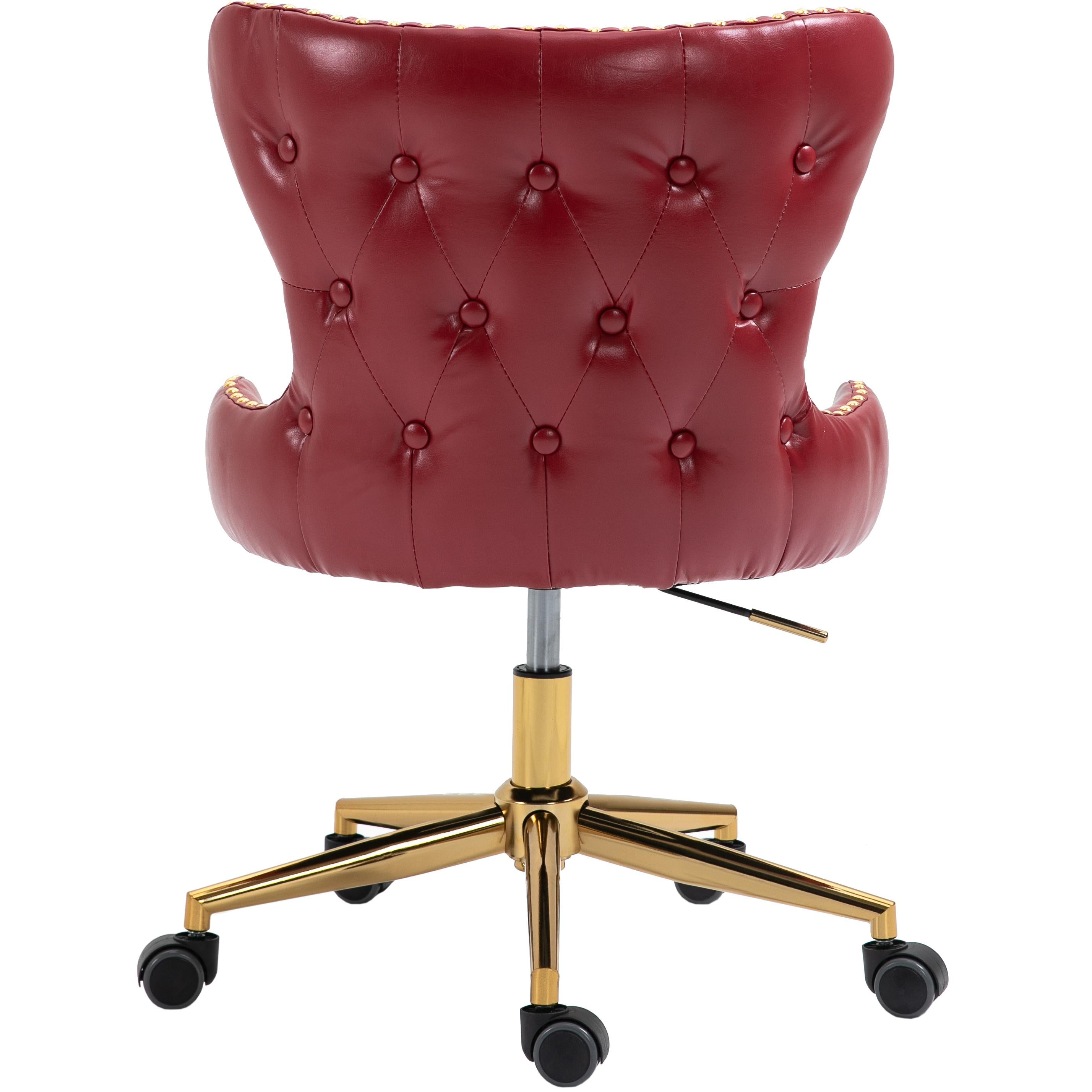 Meridian Hendrix Red Vegan Leather Office Chair