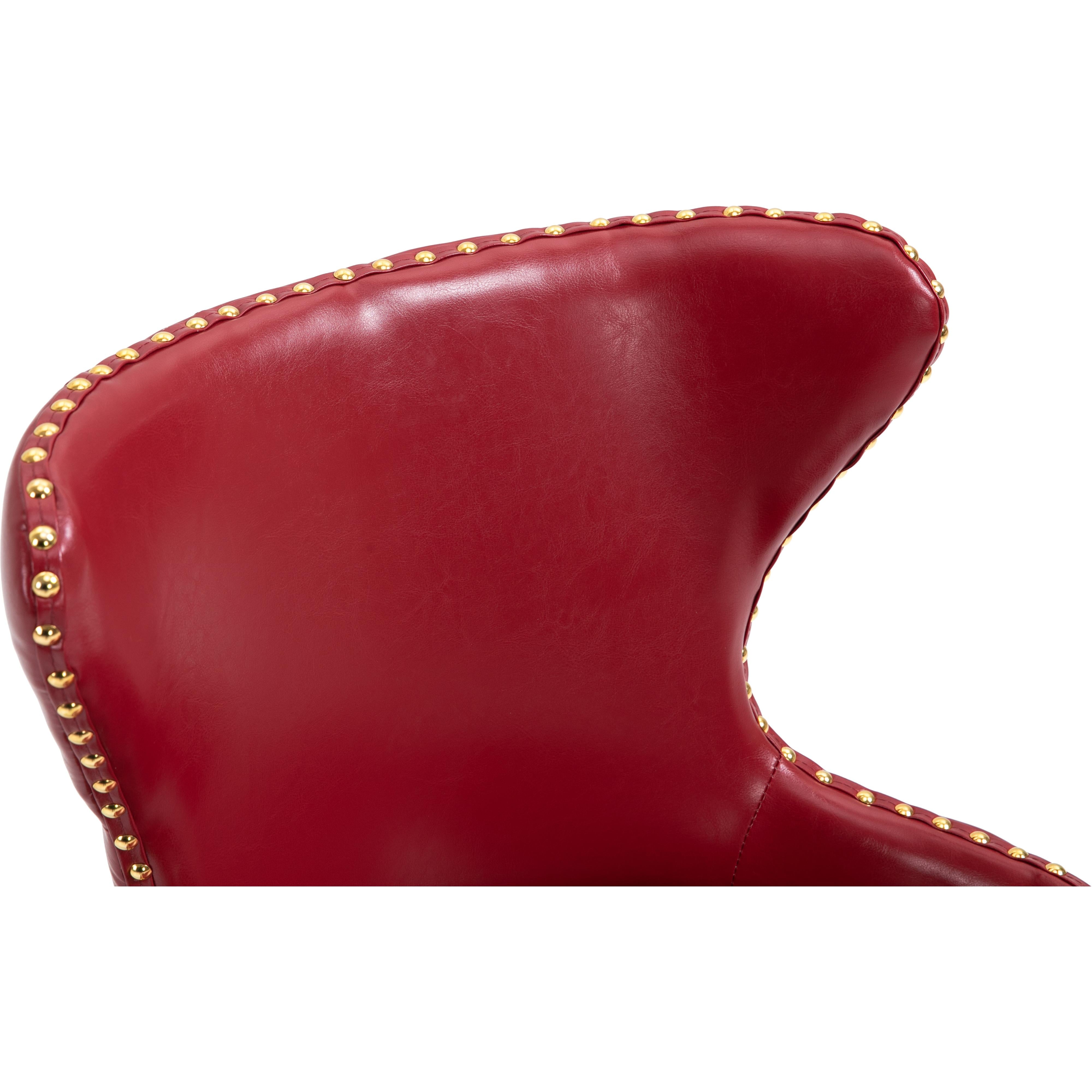 Meridian Hendrix Red Vegan Leather Office Chair