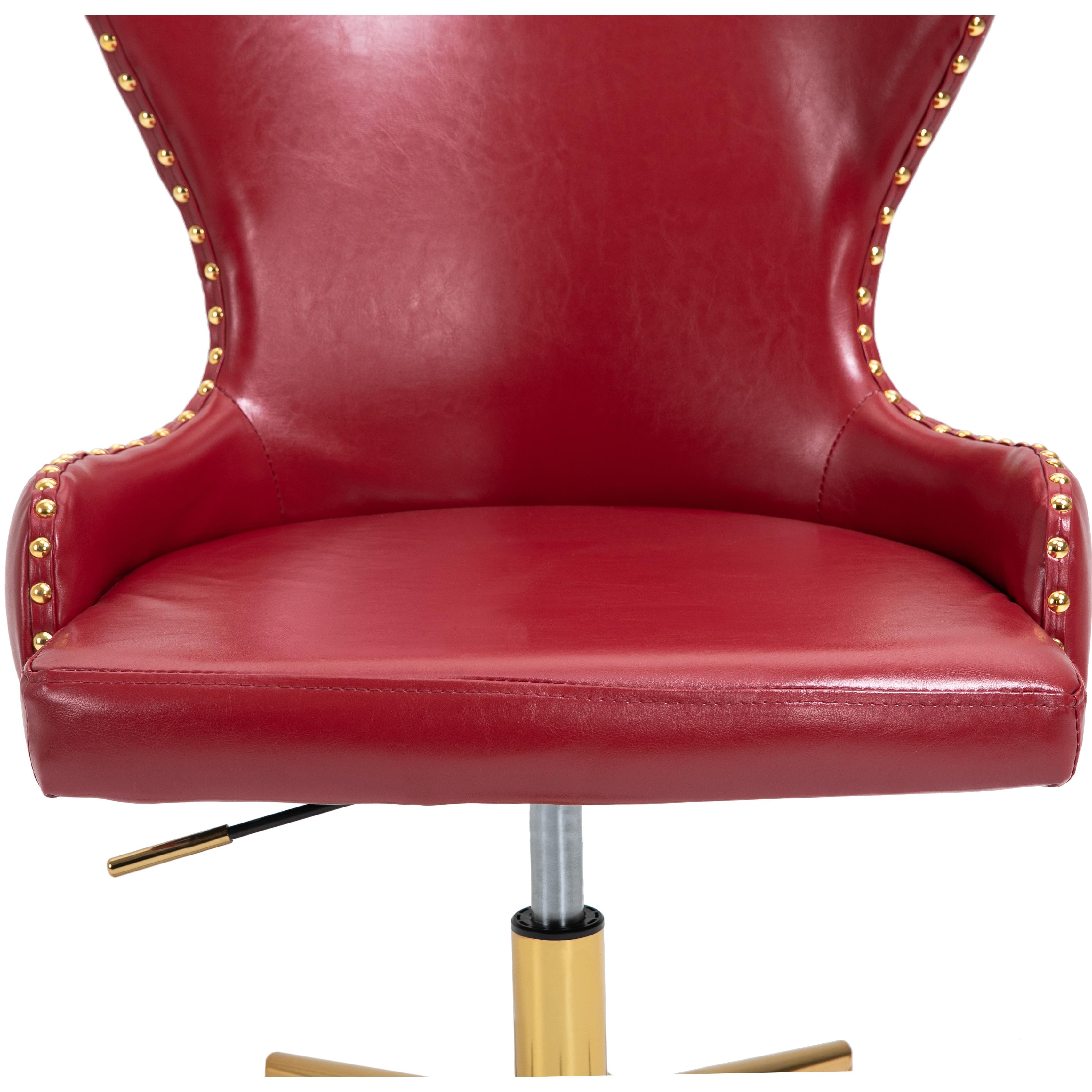 Meridian Hendrix Red Vegan Leather Office Chair