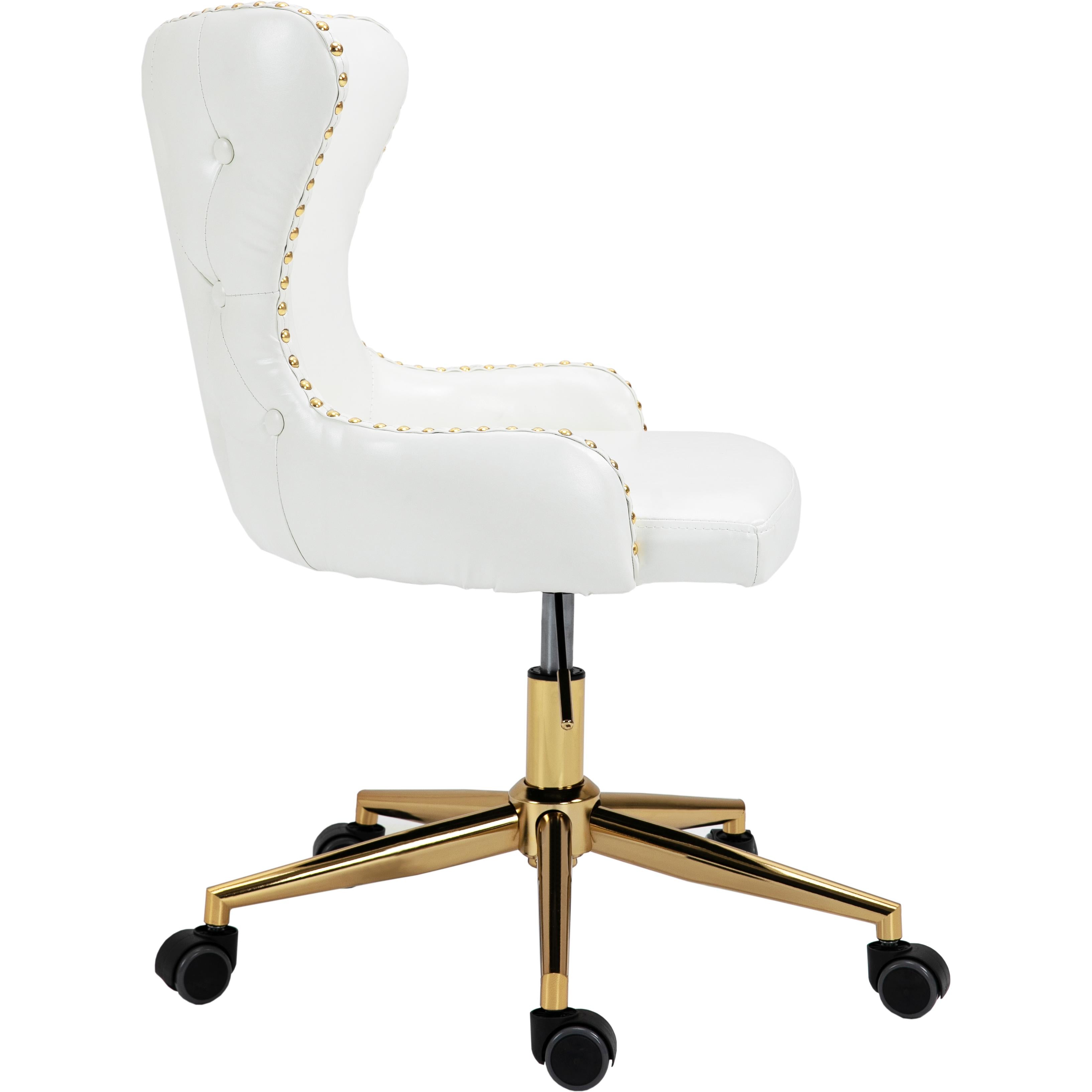 Meridian Hendrix White Vegan Leather Office Chair
