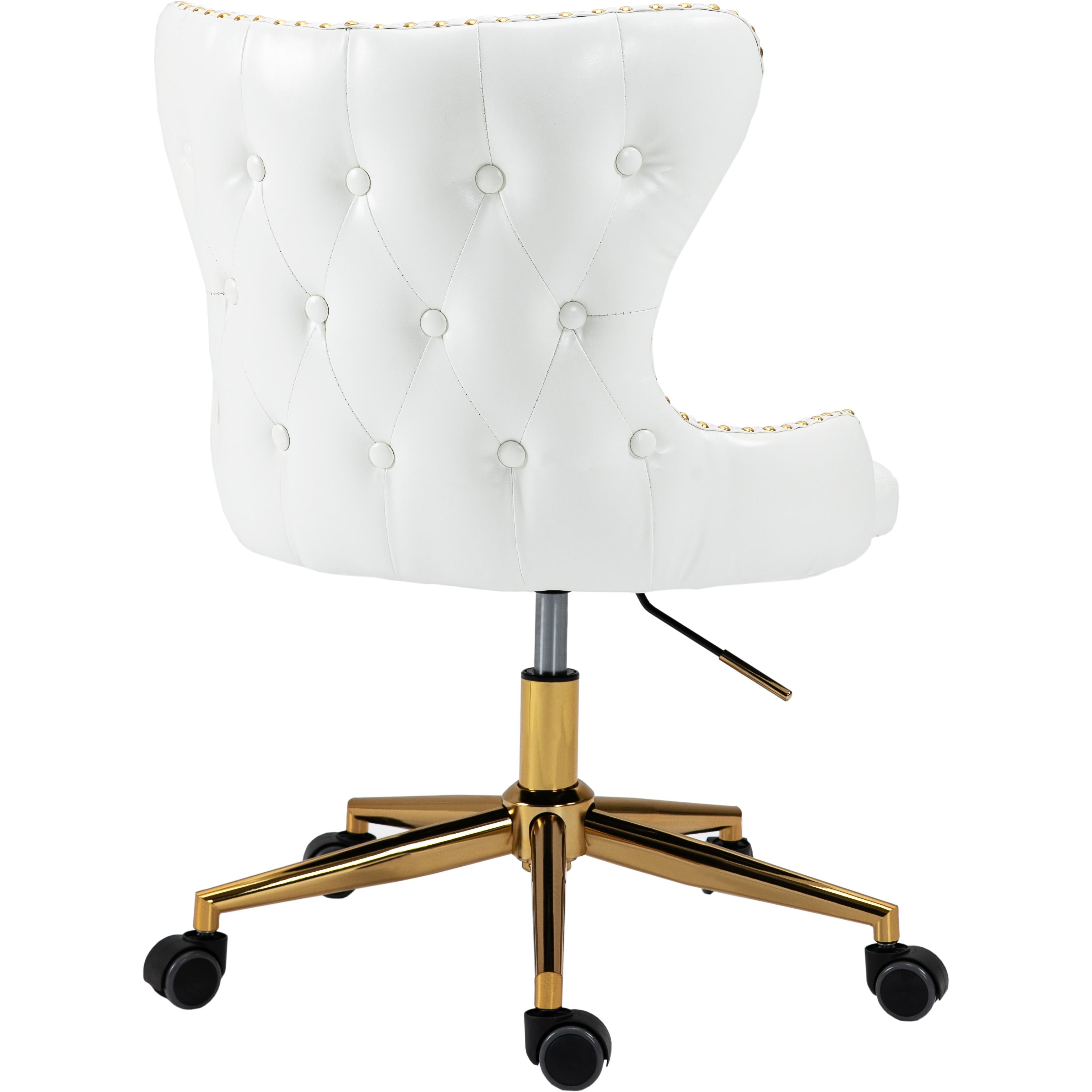 Meridian Hendrix White Vegan Leather Office Chair