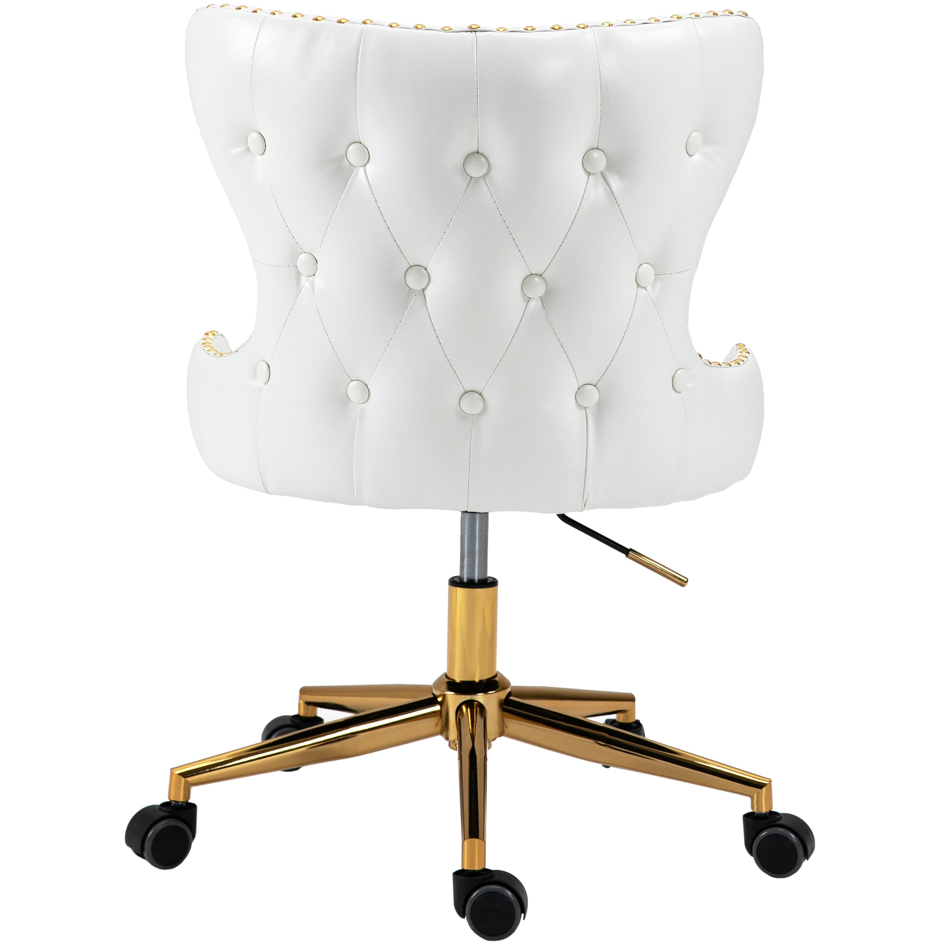 Meridian Hendrix White Vegan Leather Office Chair
