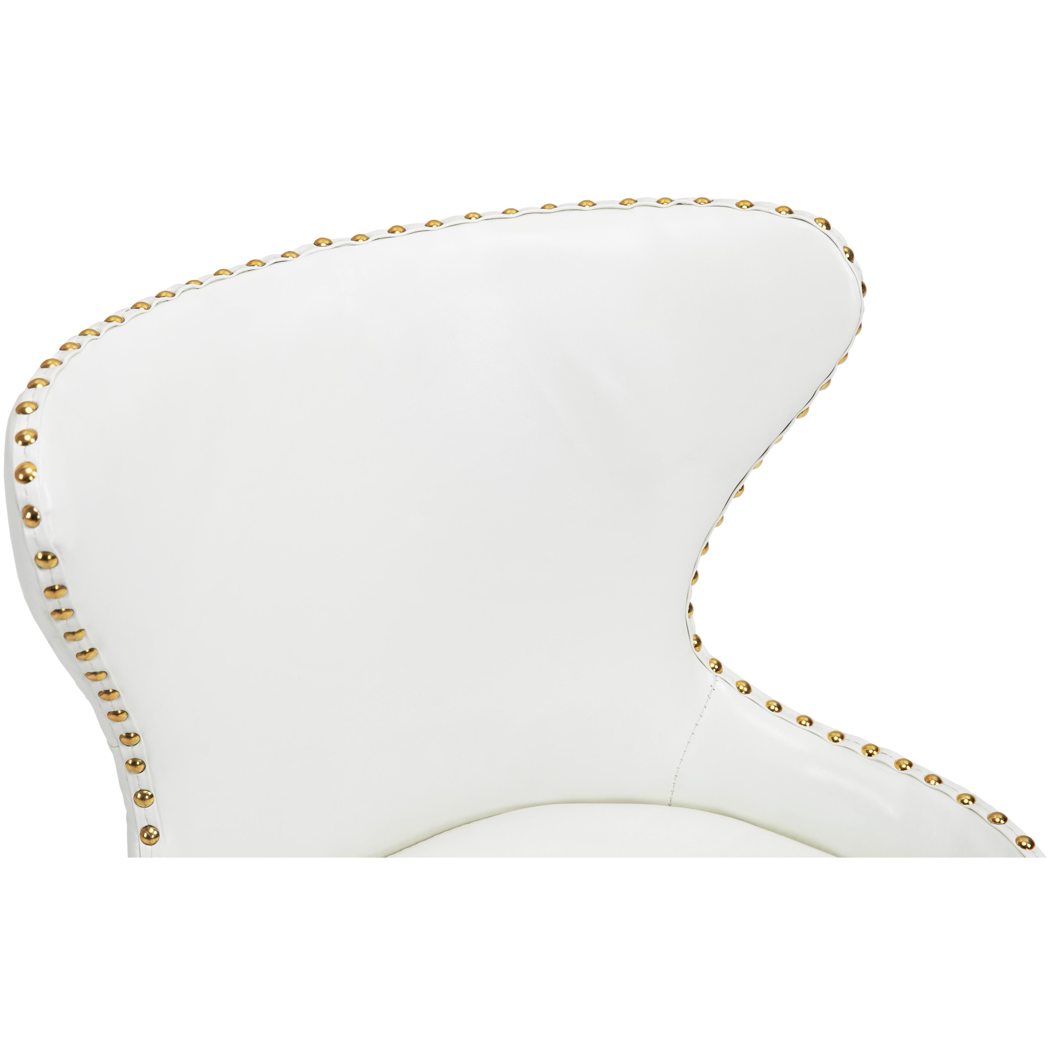 Meridian Hendrix White Vegan Leather Office Chair