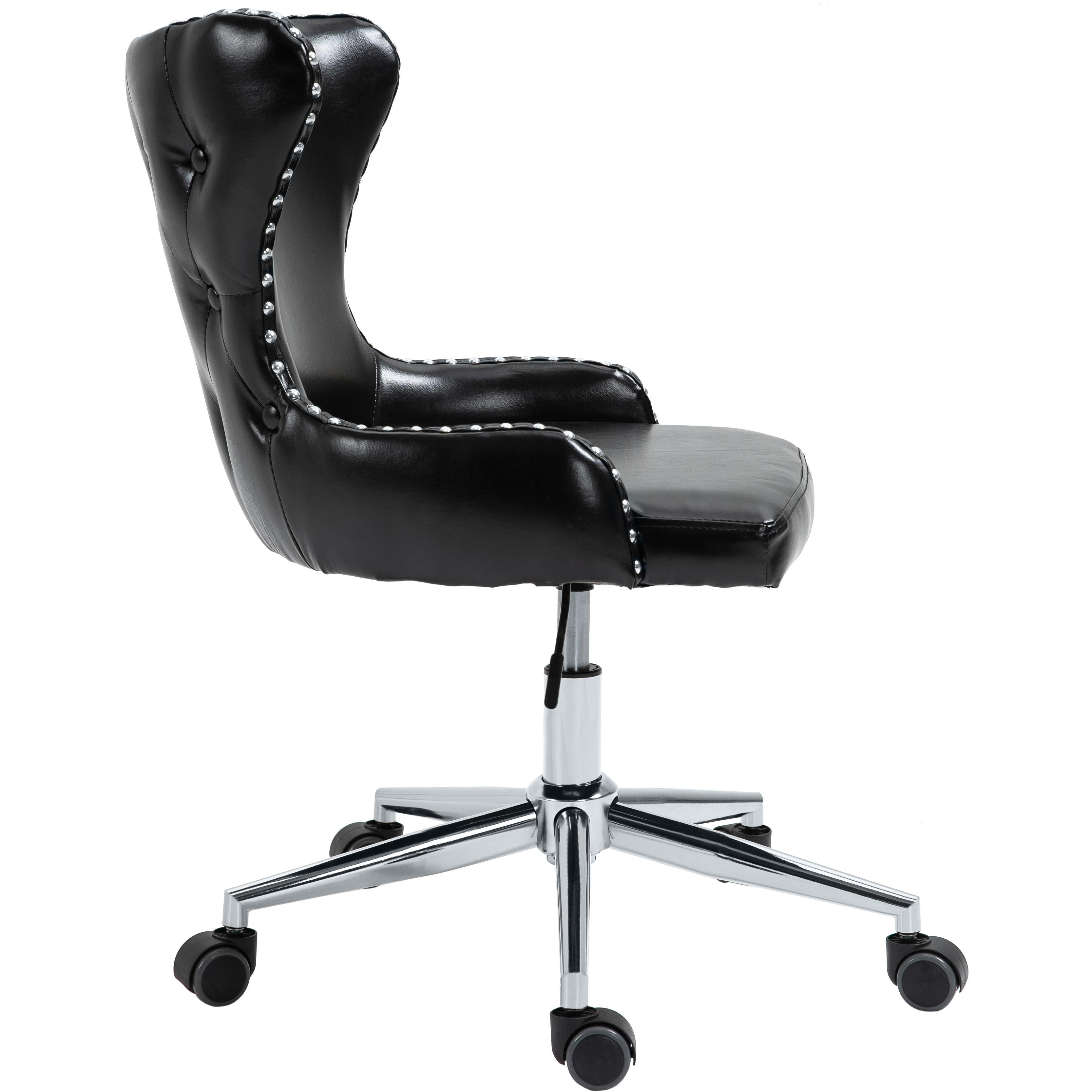 Meridian Hendrix Black Vegan Leather Office Chair