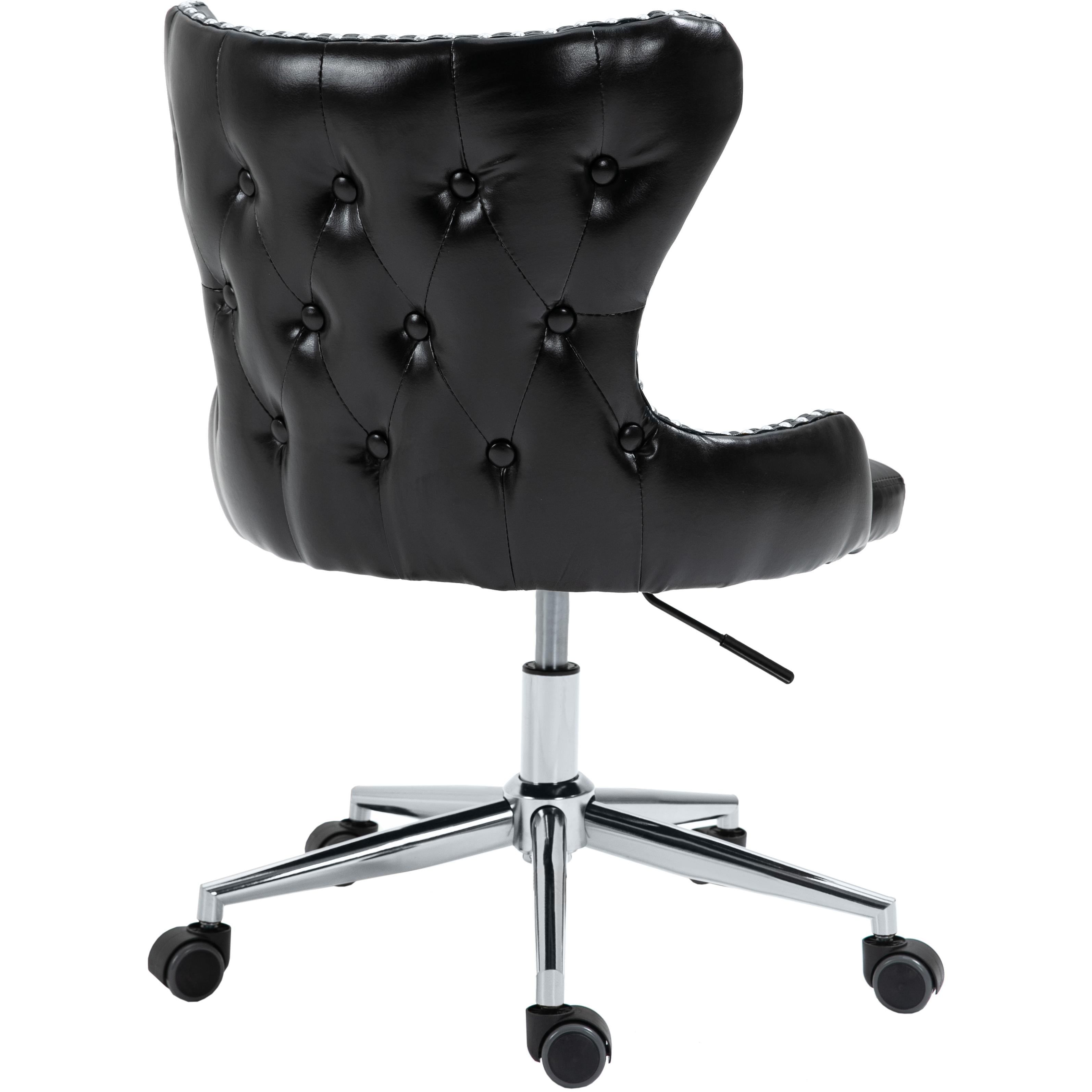 Meridian Hendrix Black Vegan Leather Office Chair