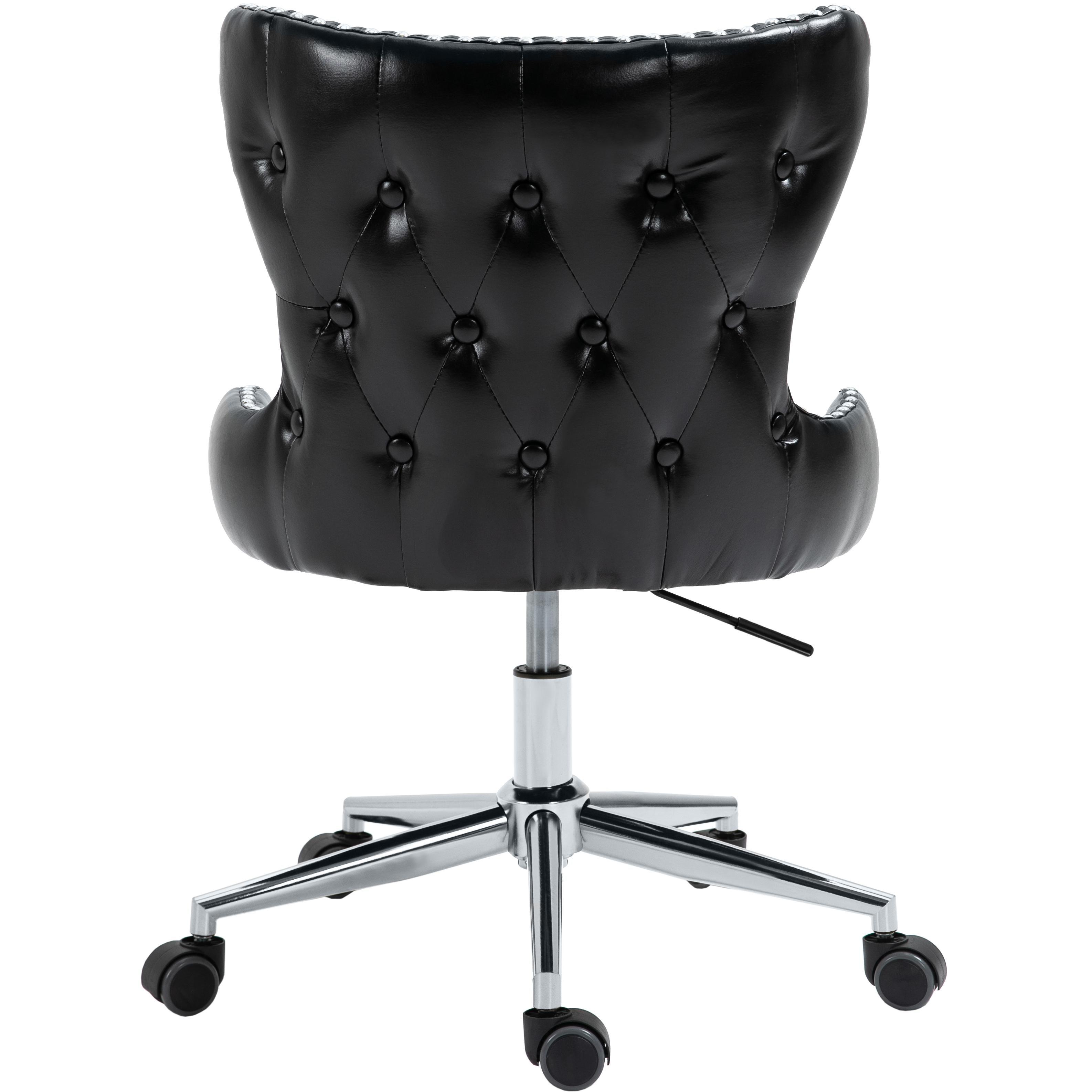 Meridian Hendrix Black Vegan Leather Office Chair