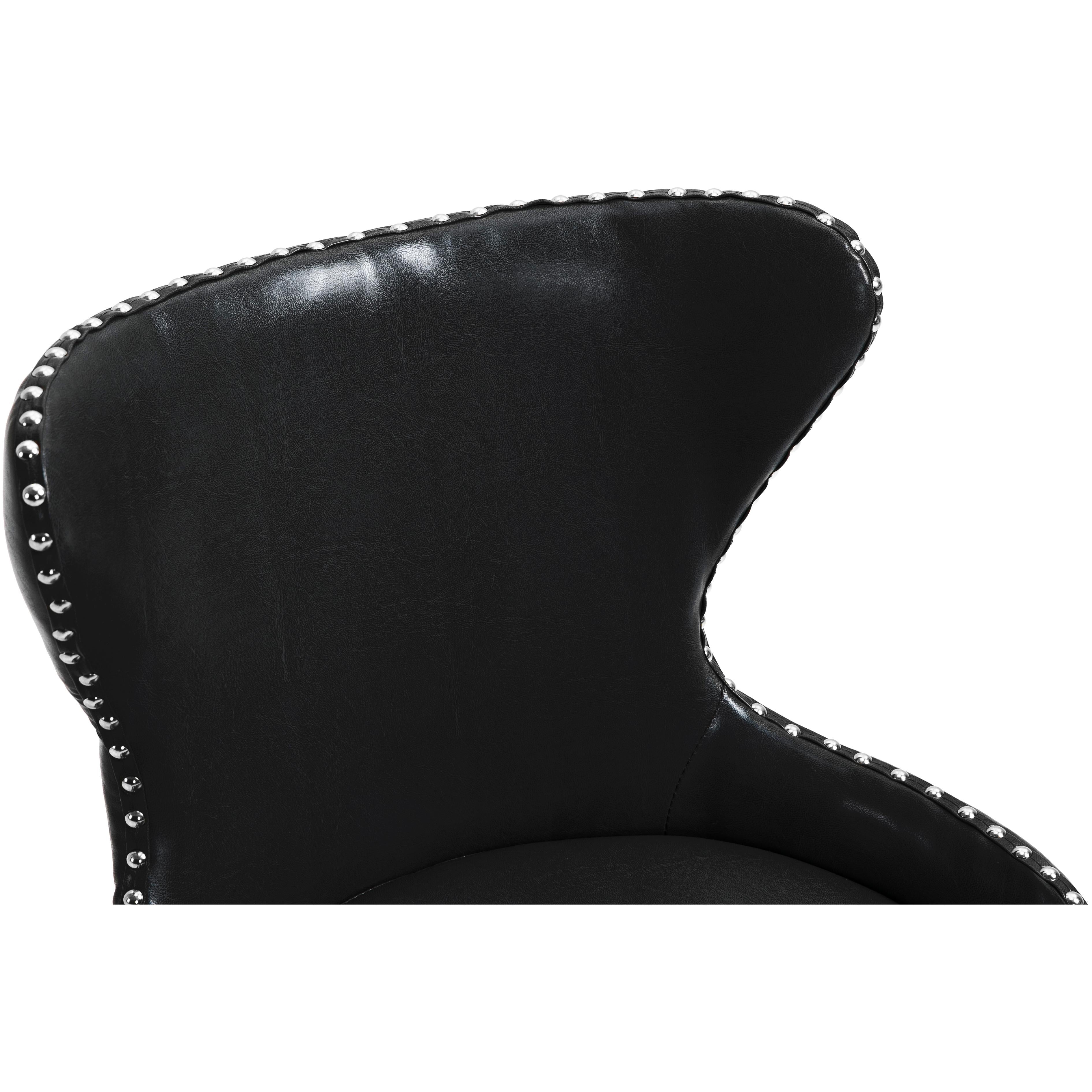 Meridian Hendrix Black Vegan Leather Office Chair