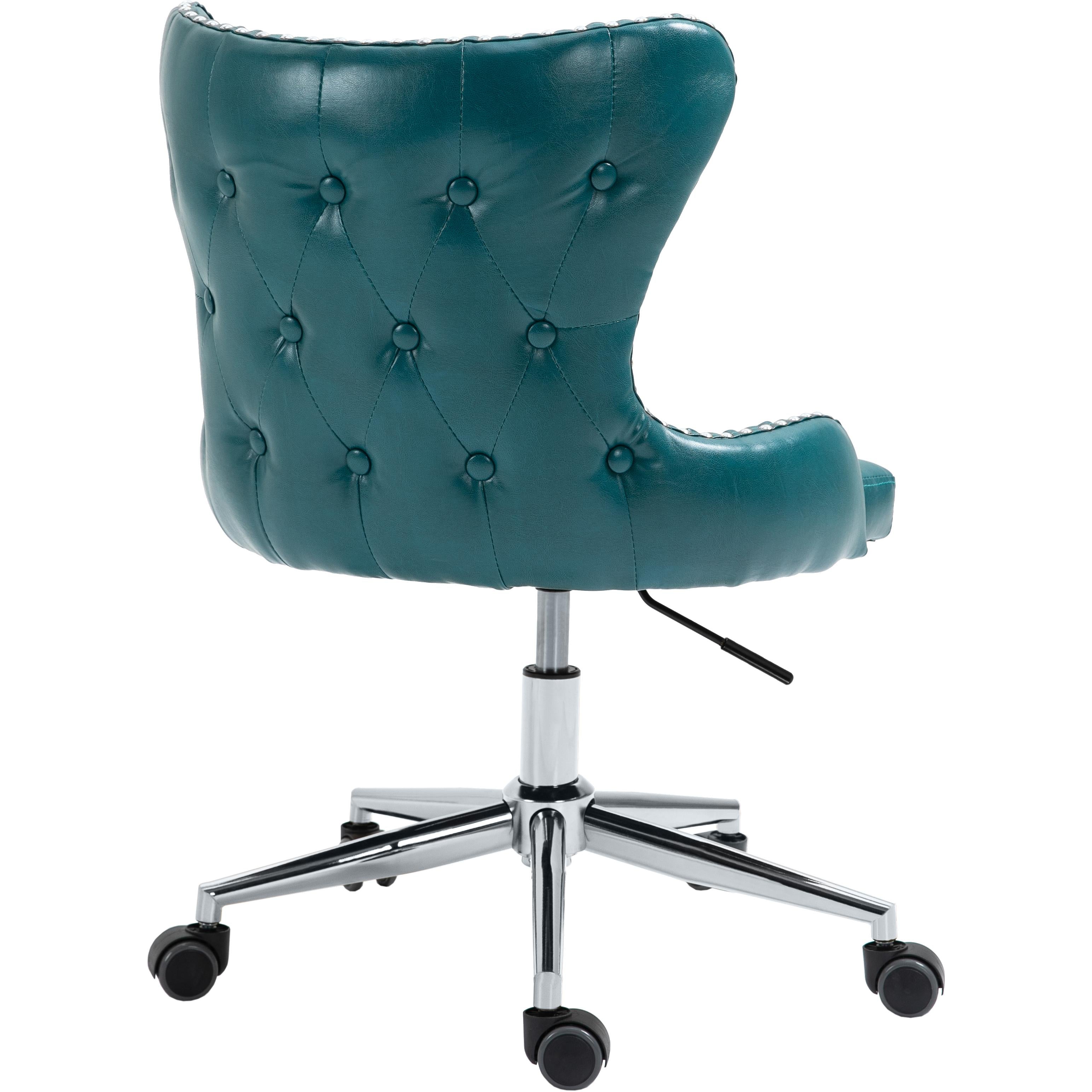 Meridian Hendrix Blue Vegan Leather Office Chair