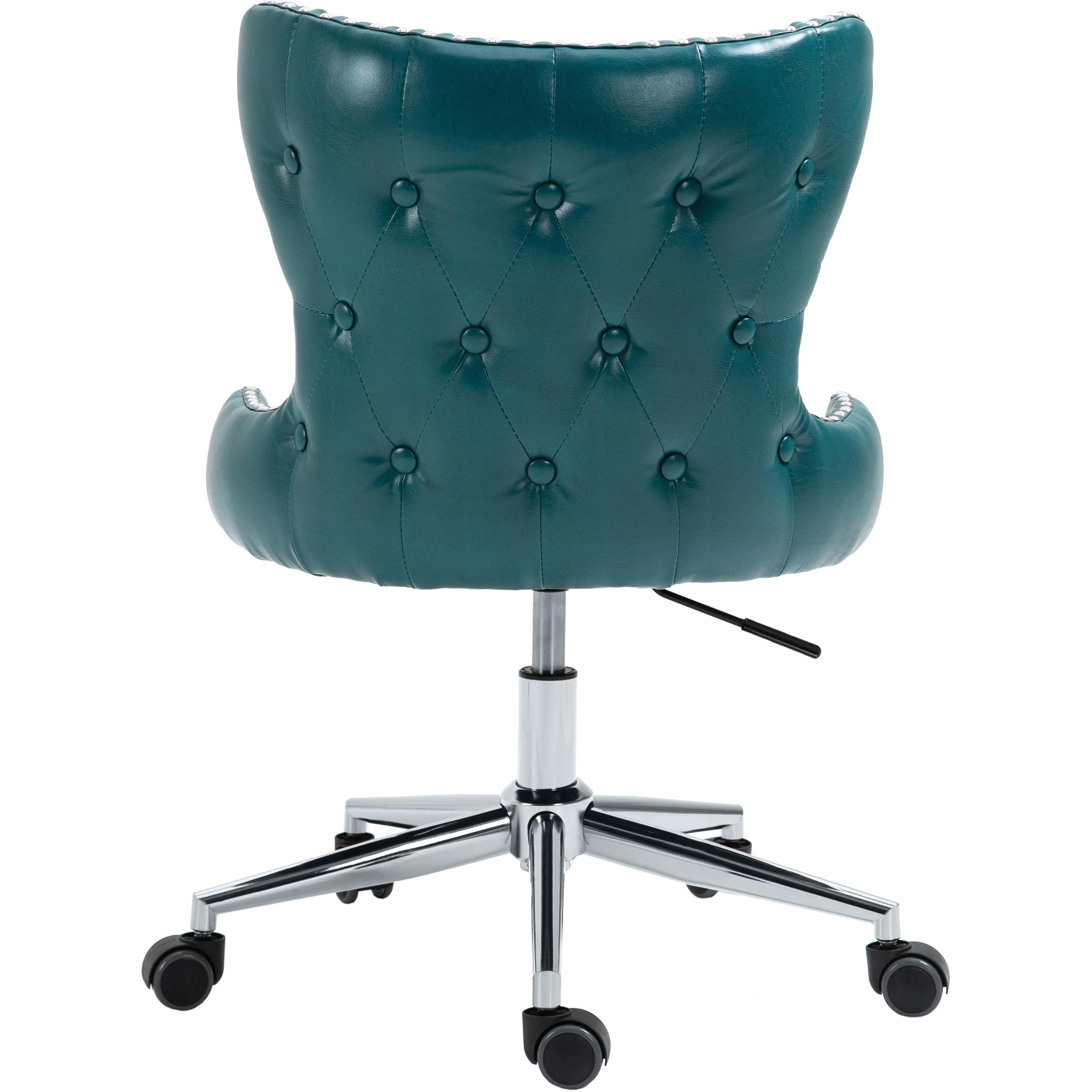 Meridian Hendrix Blue Vegan Leather Office Chair