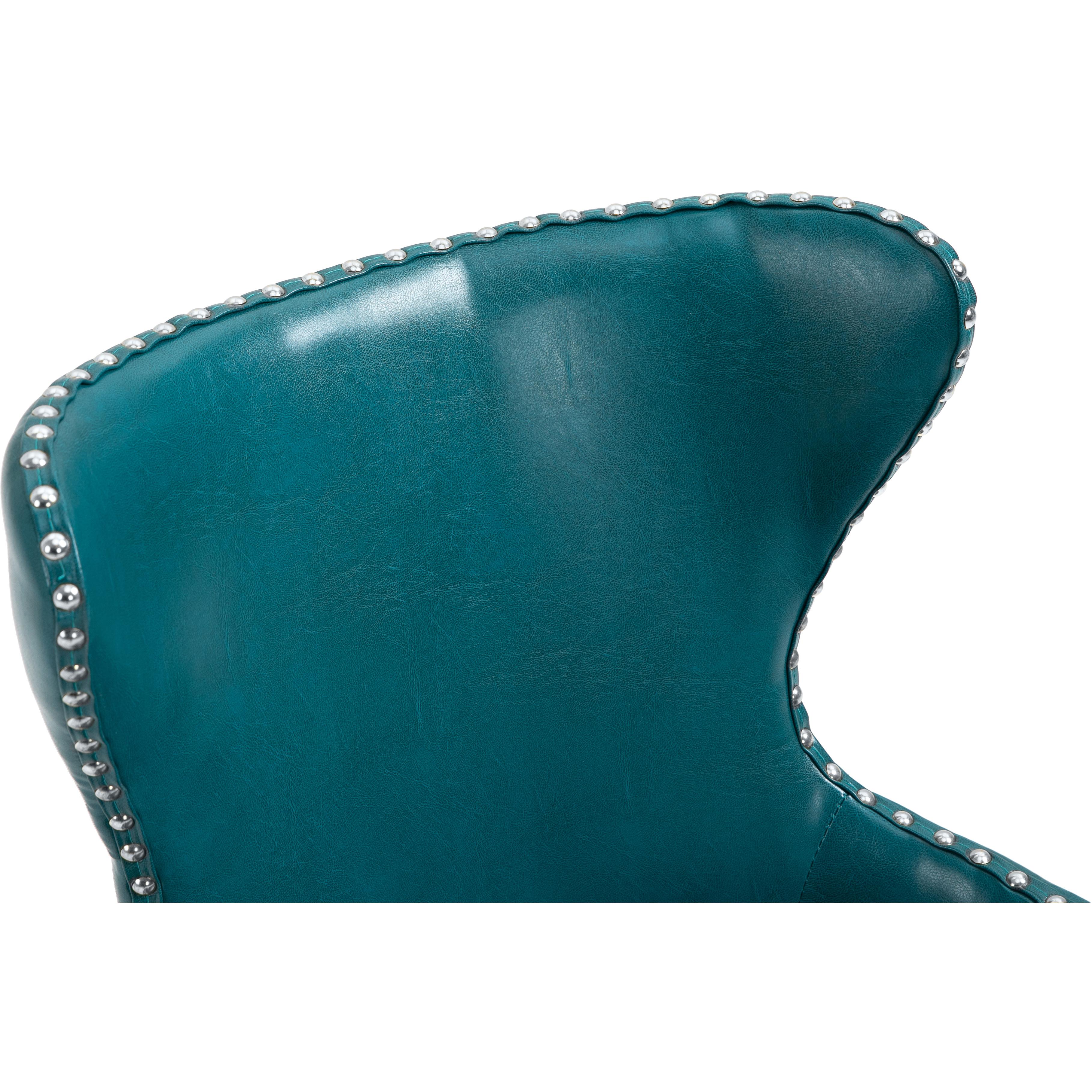 Meridian Hendrix Blue Vegan Leather Office Chair