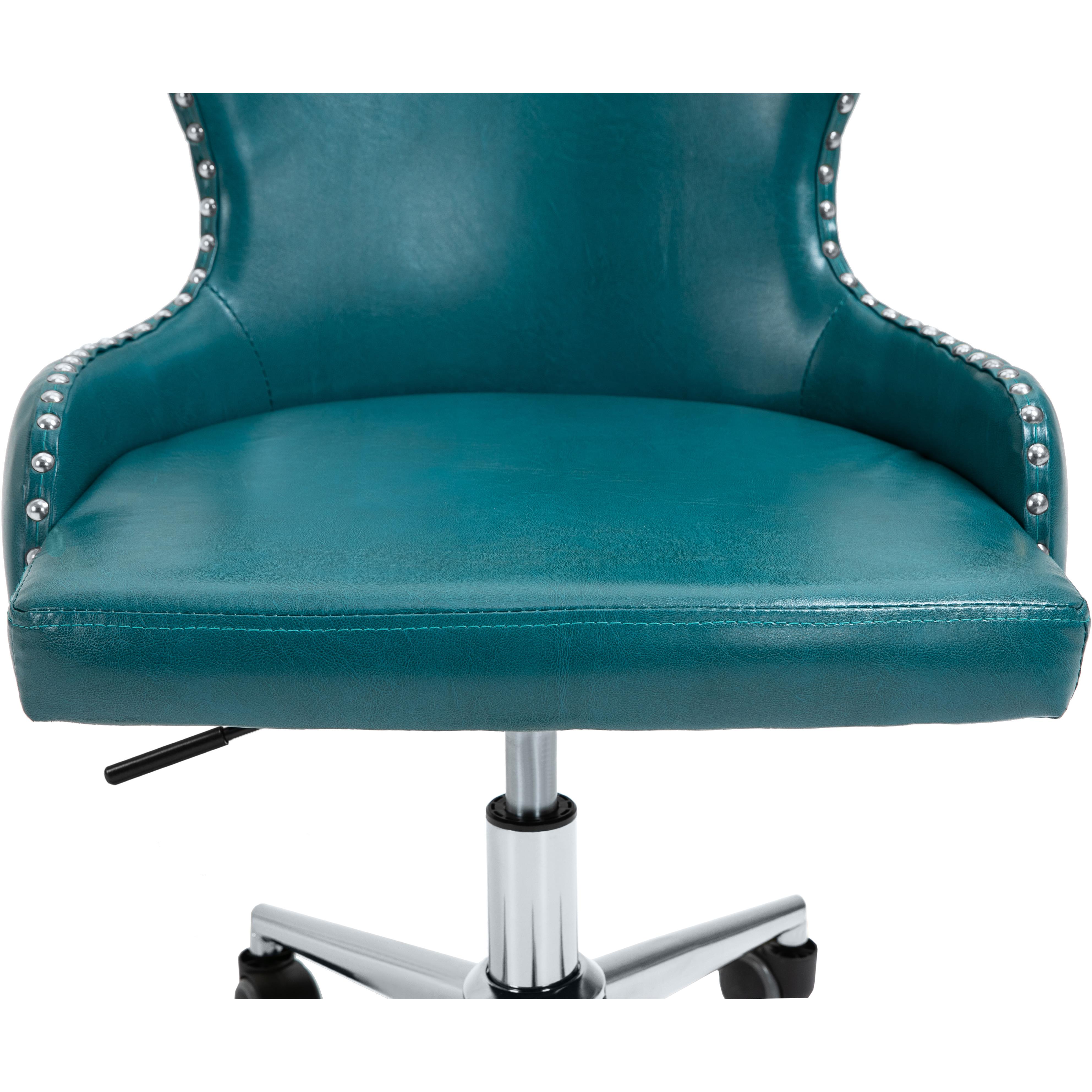 Meridian Hendrix Blue Vegan Leather Office Chair