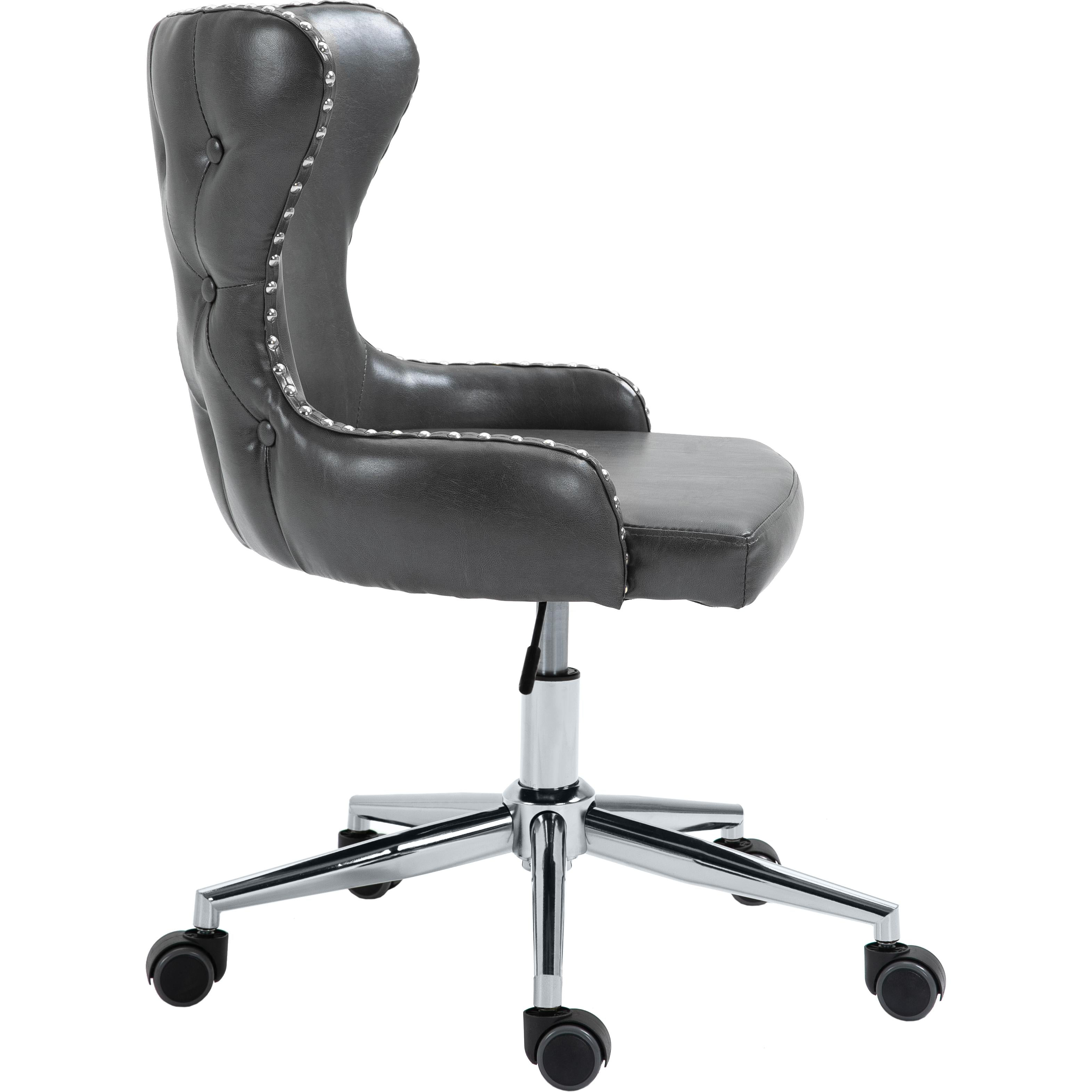 Meridian Hendrix Grey Vegan Leather Office Chair