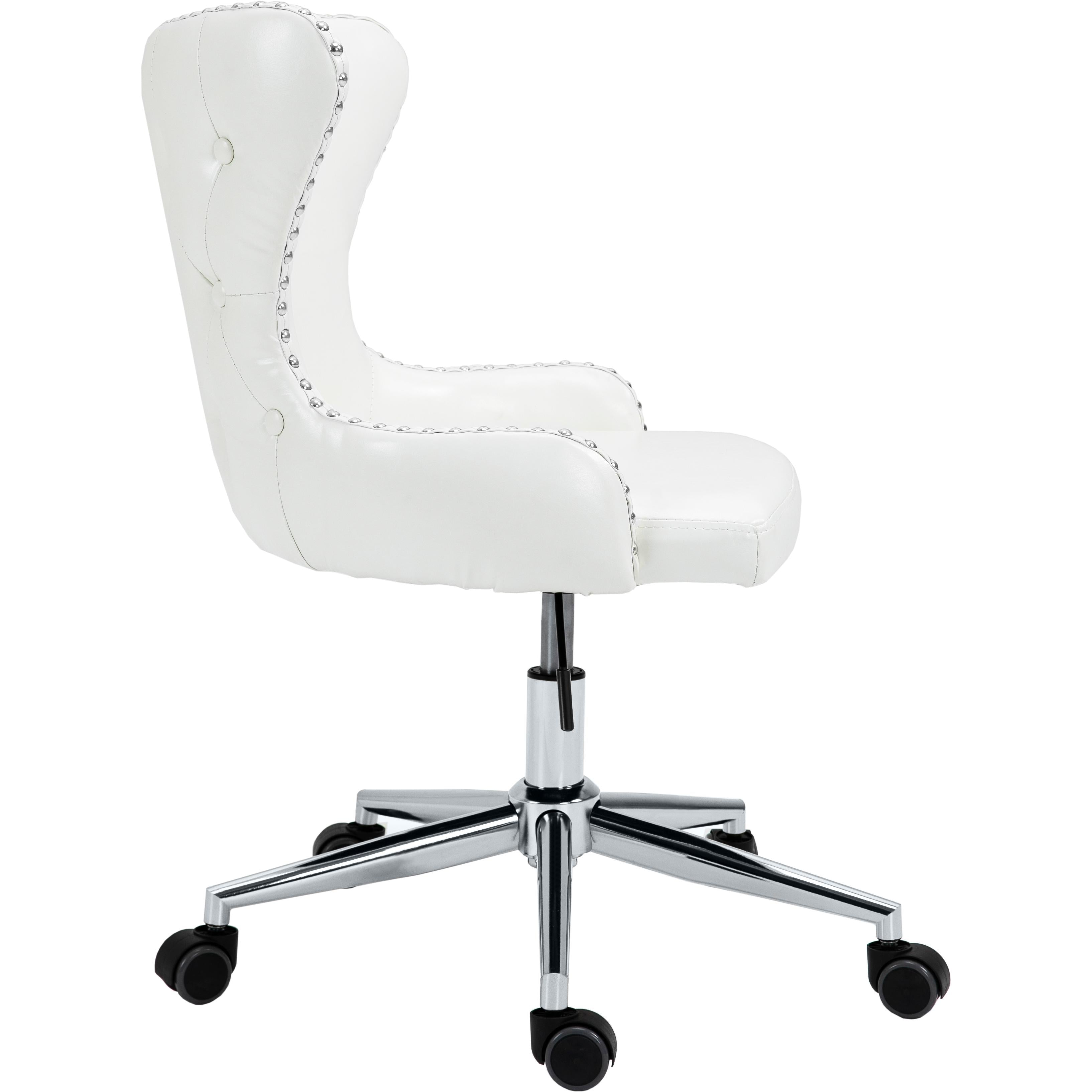 Meridian Hendrix White Vegan Leather Office Chair