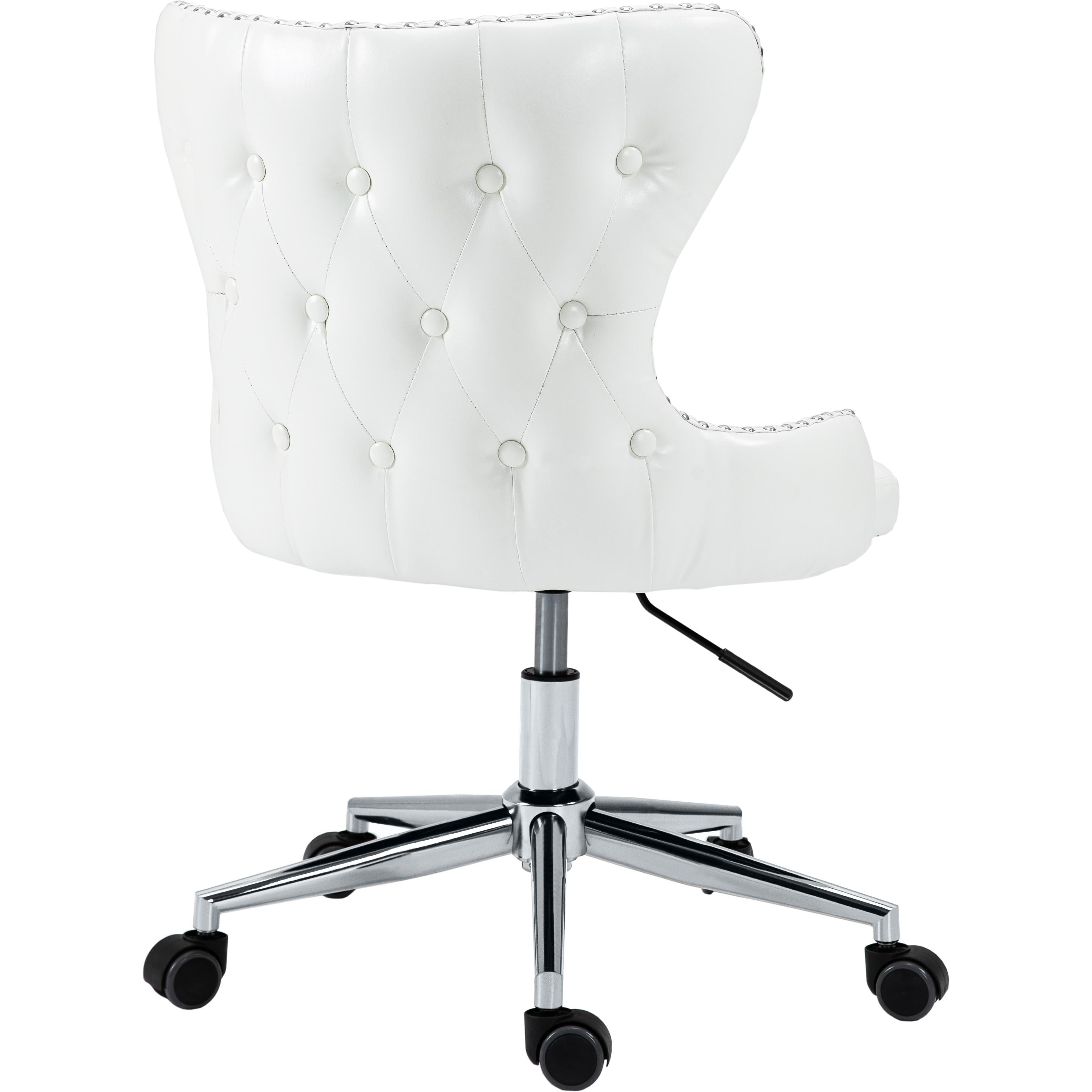 Meridian Hendrix White Vegan Leather Office Chair