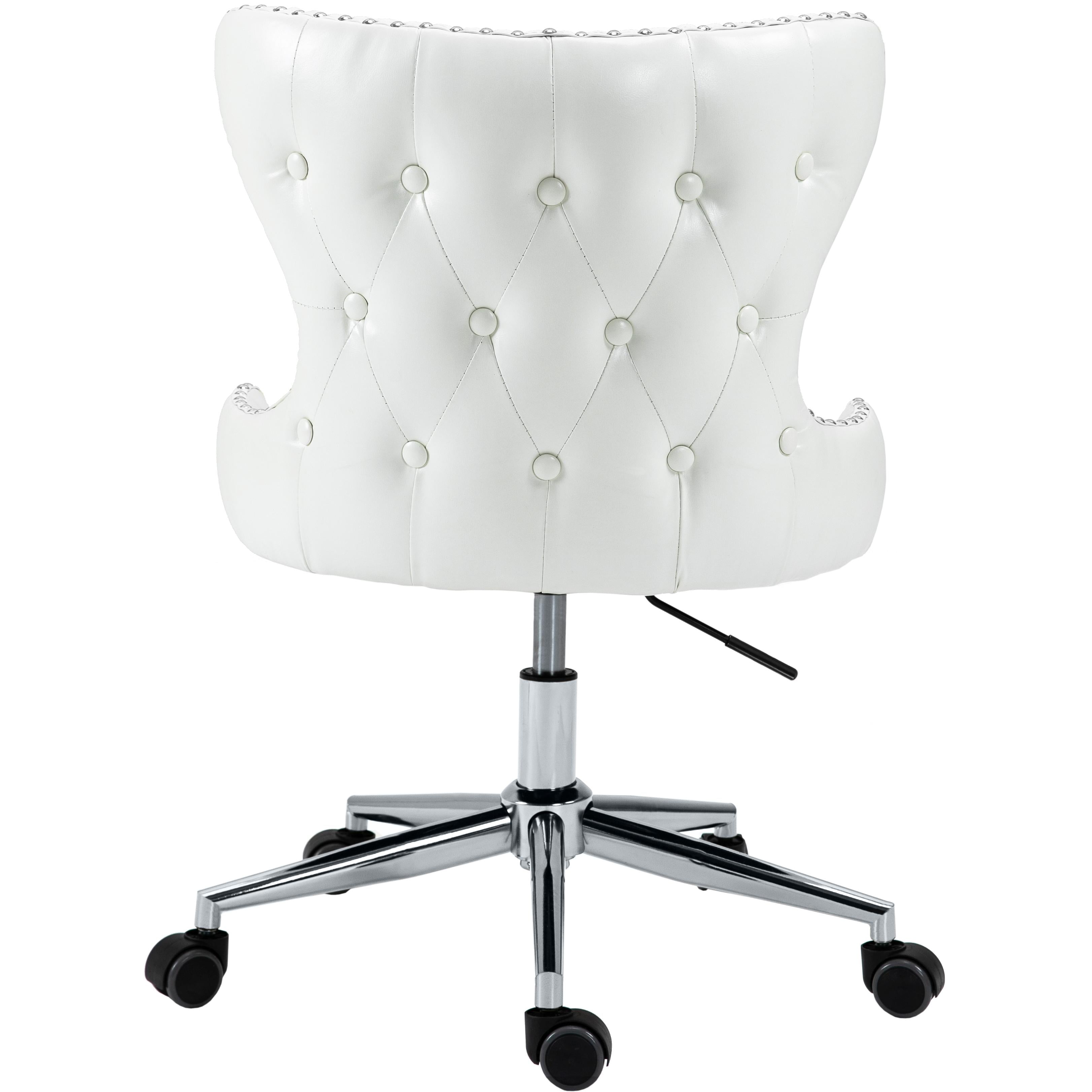 Meridian Hendrix White Vegan Leather Office Chair