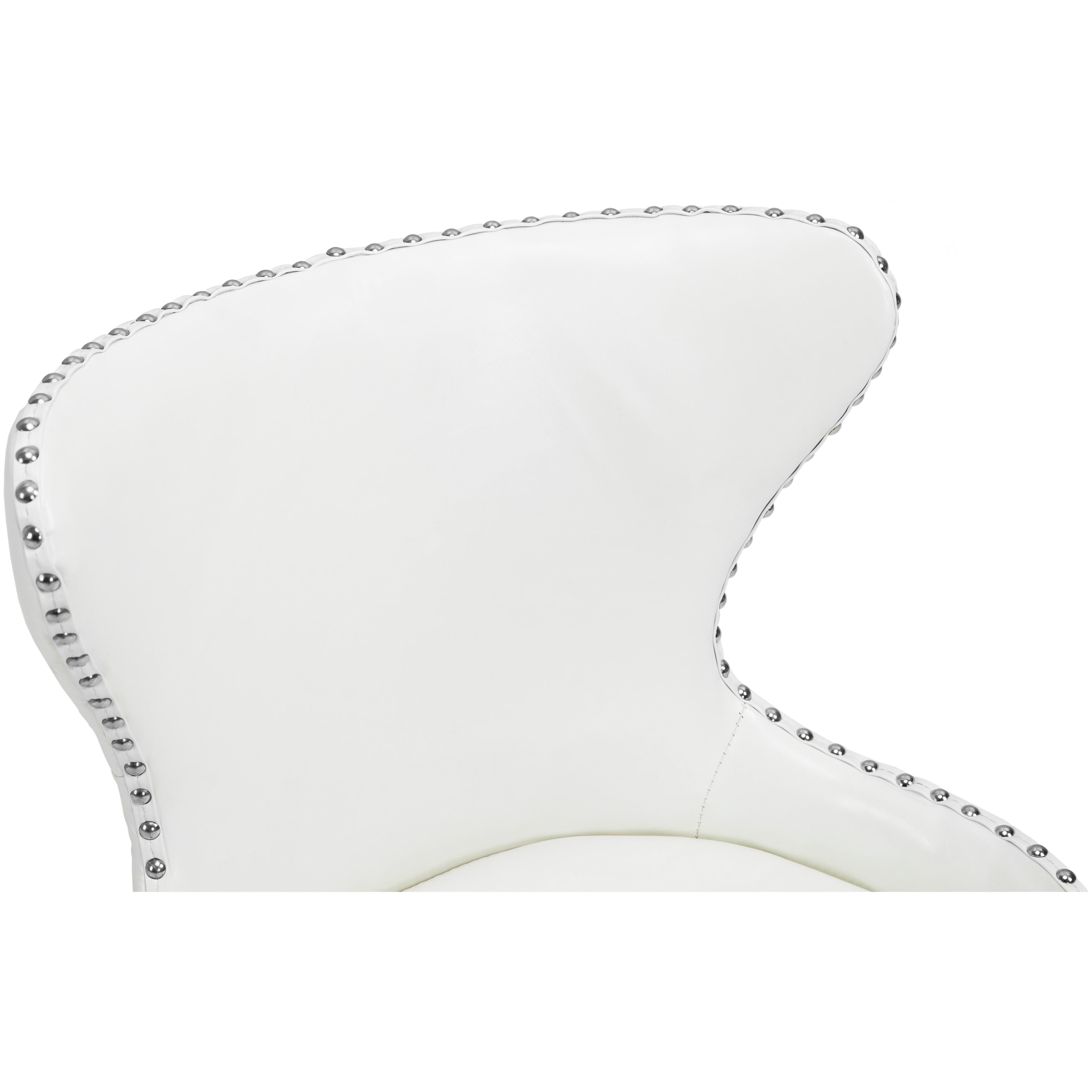 Meridian Hendrix White Vegan Leather Office Chair