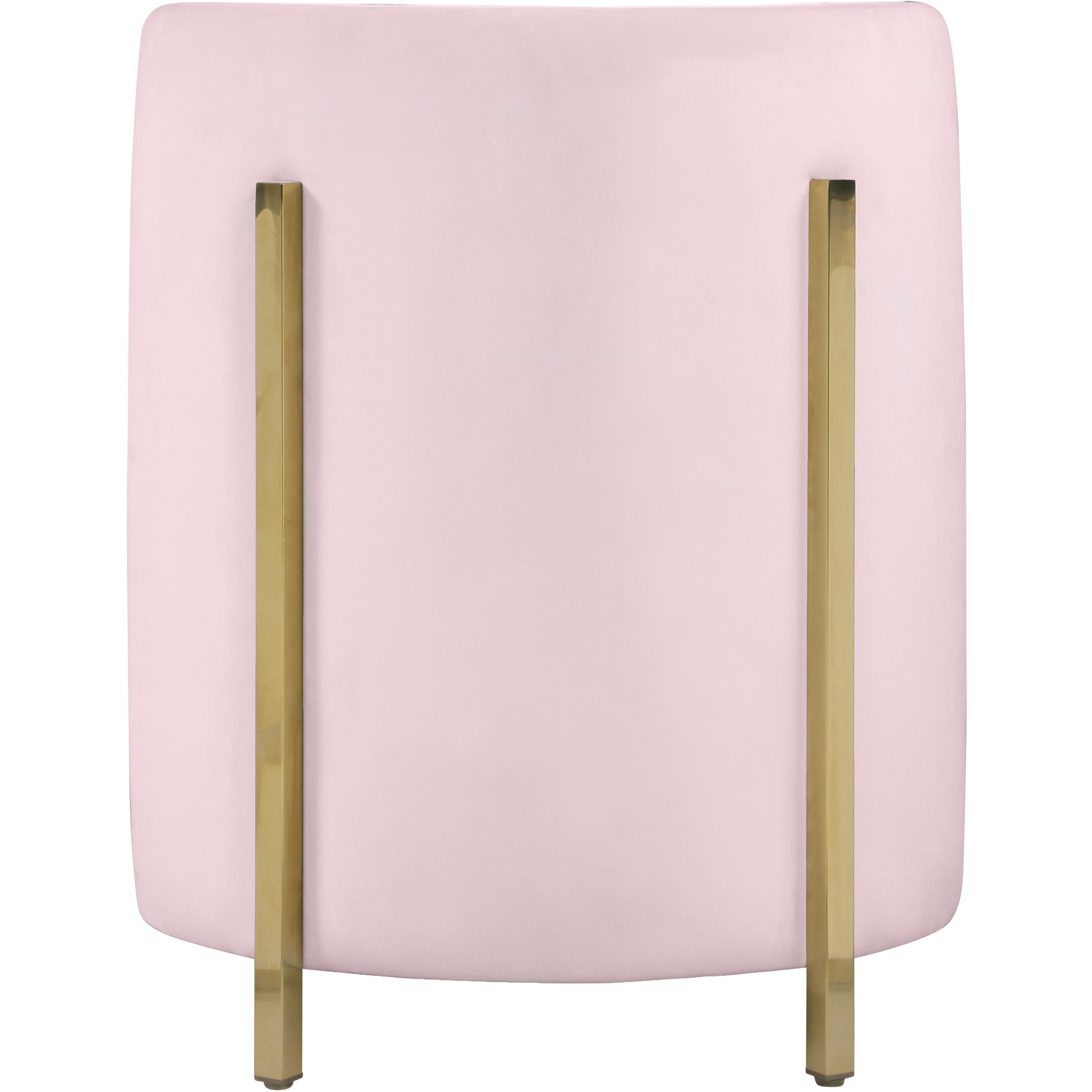 Meridian Rotunda Pink Velvet Accent Chair
