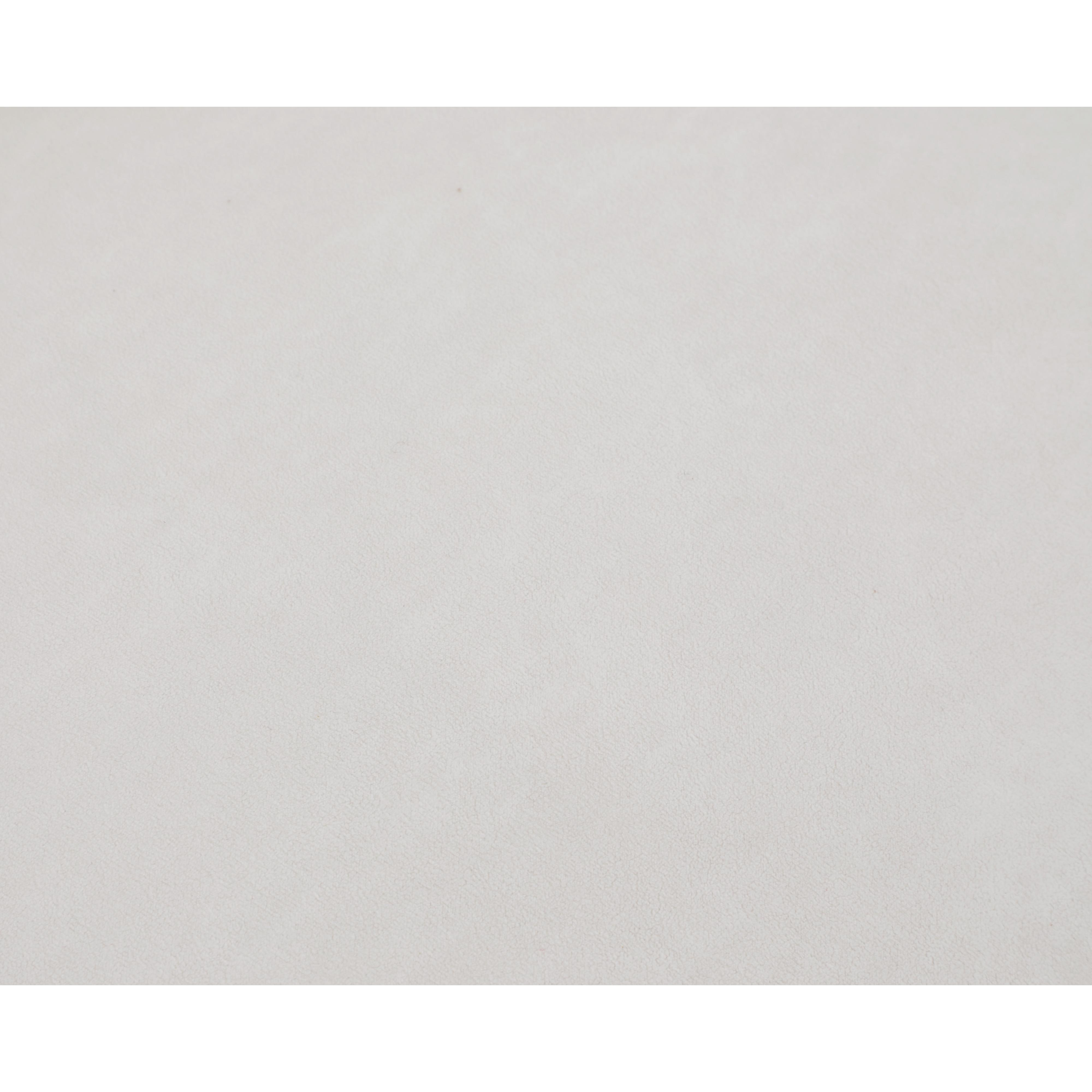 Meridian Cozy Cream Velvet Ottoman