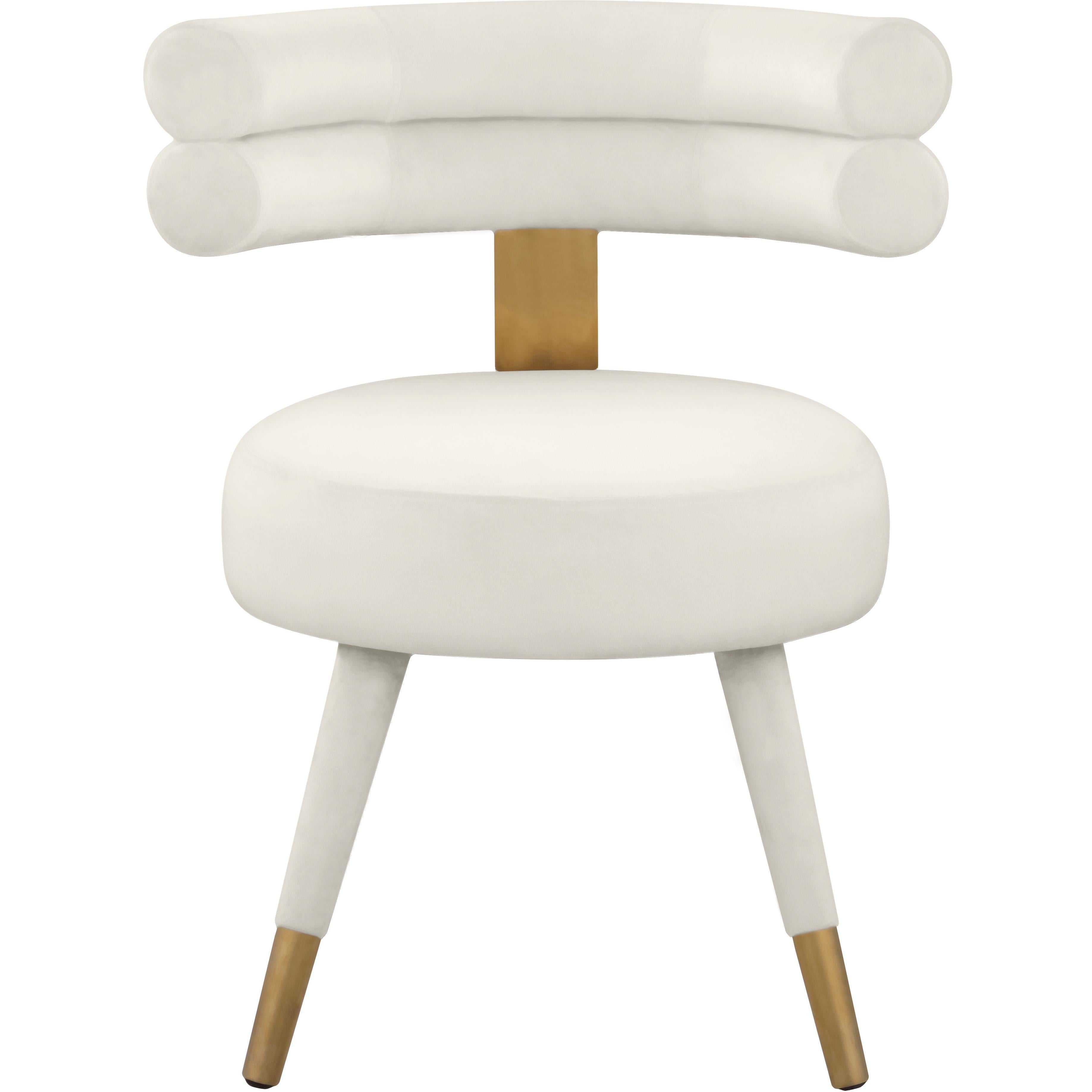 Meridian Fitzroy Cream Velvet Dining Chair