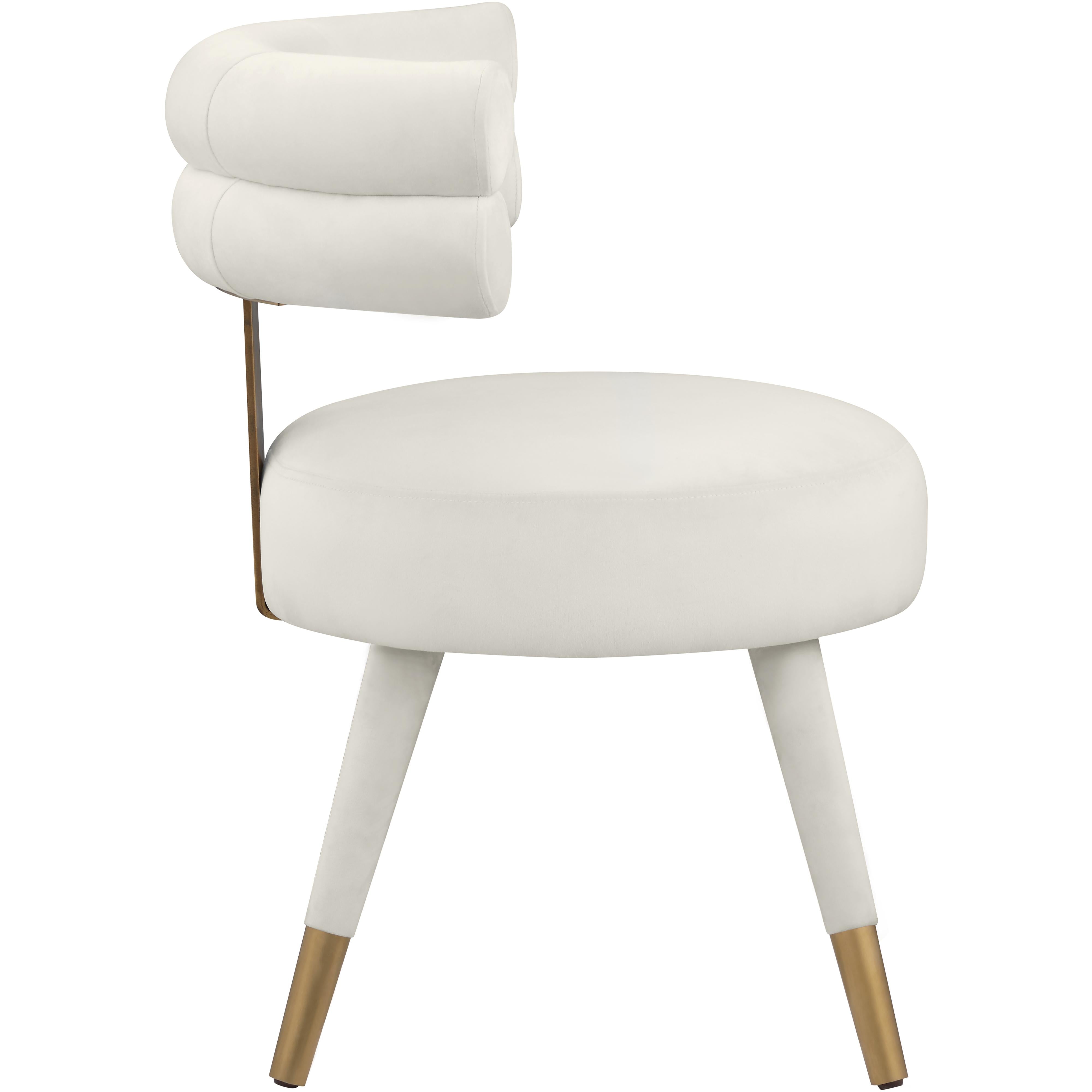 Meridian Fitzroy Cream Velvet Dining Chair
