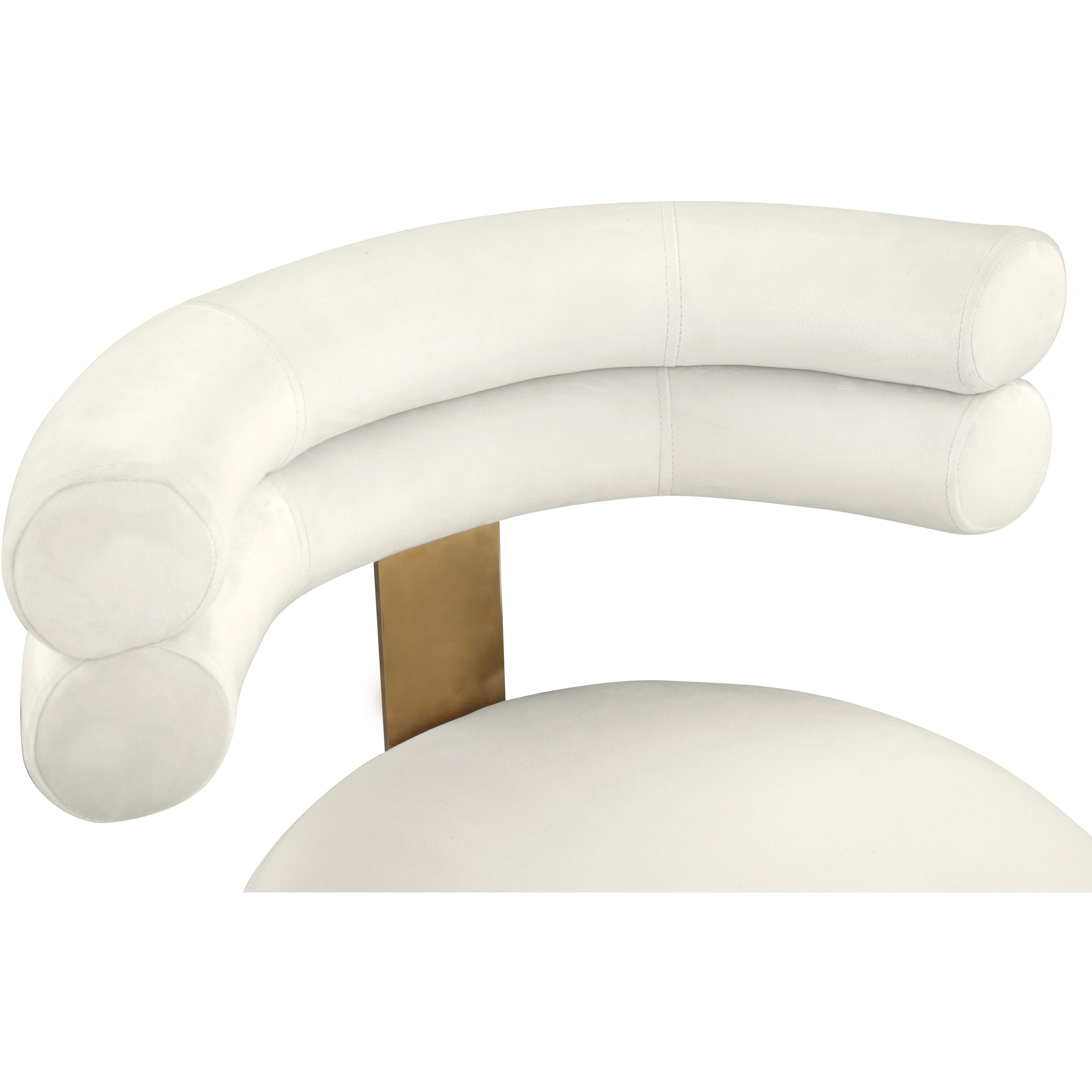 Meridian Fitzroy Cream Velvet Dining Chair