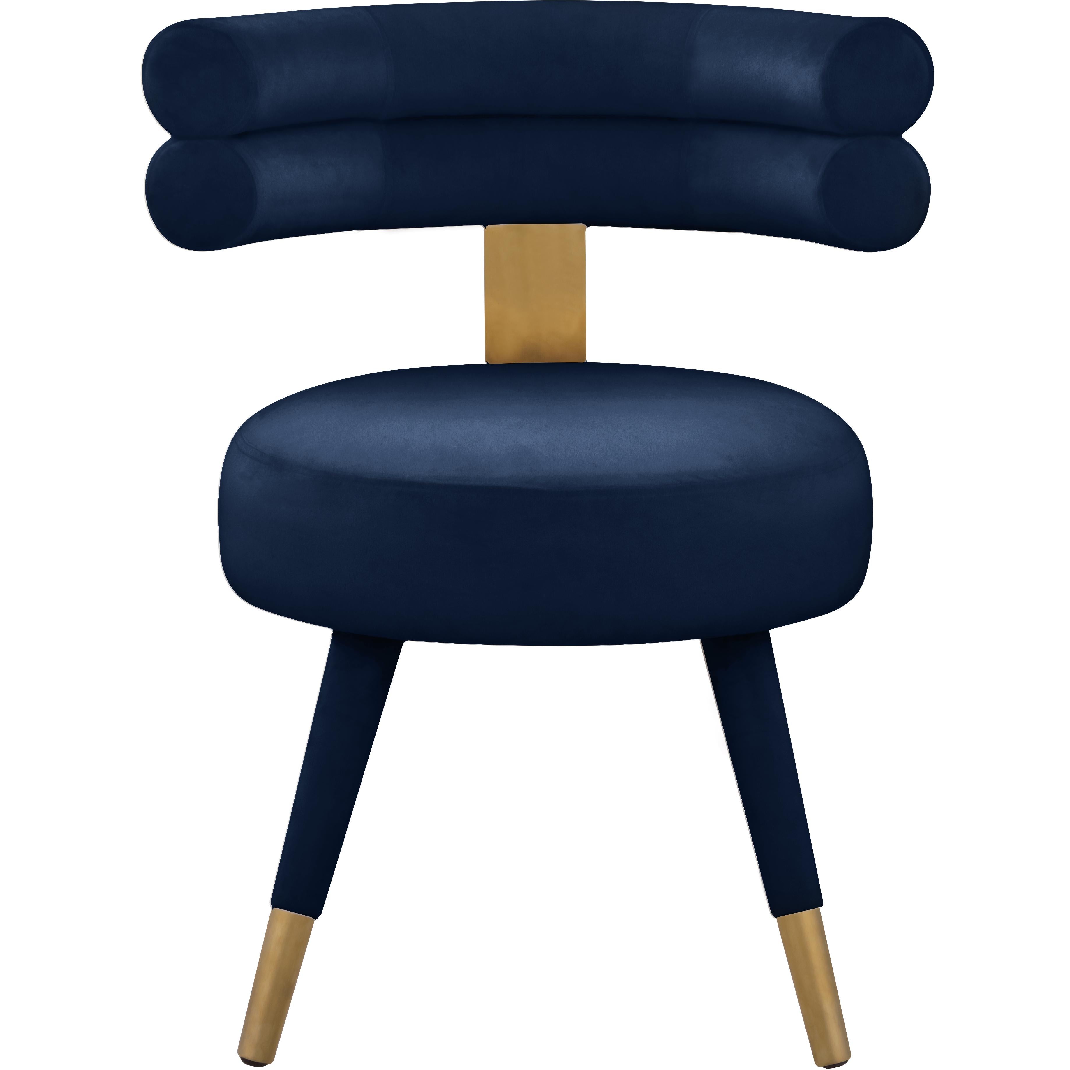 Meridian Fitzroy Navy Velvet Dining Chair