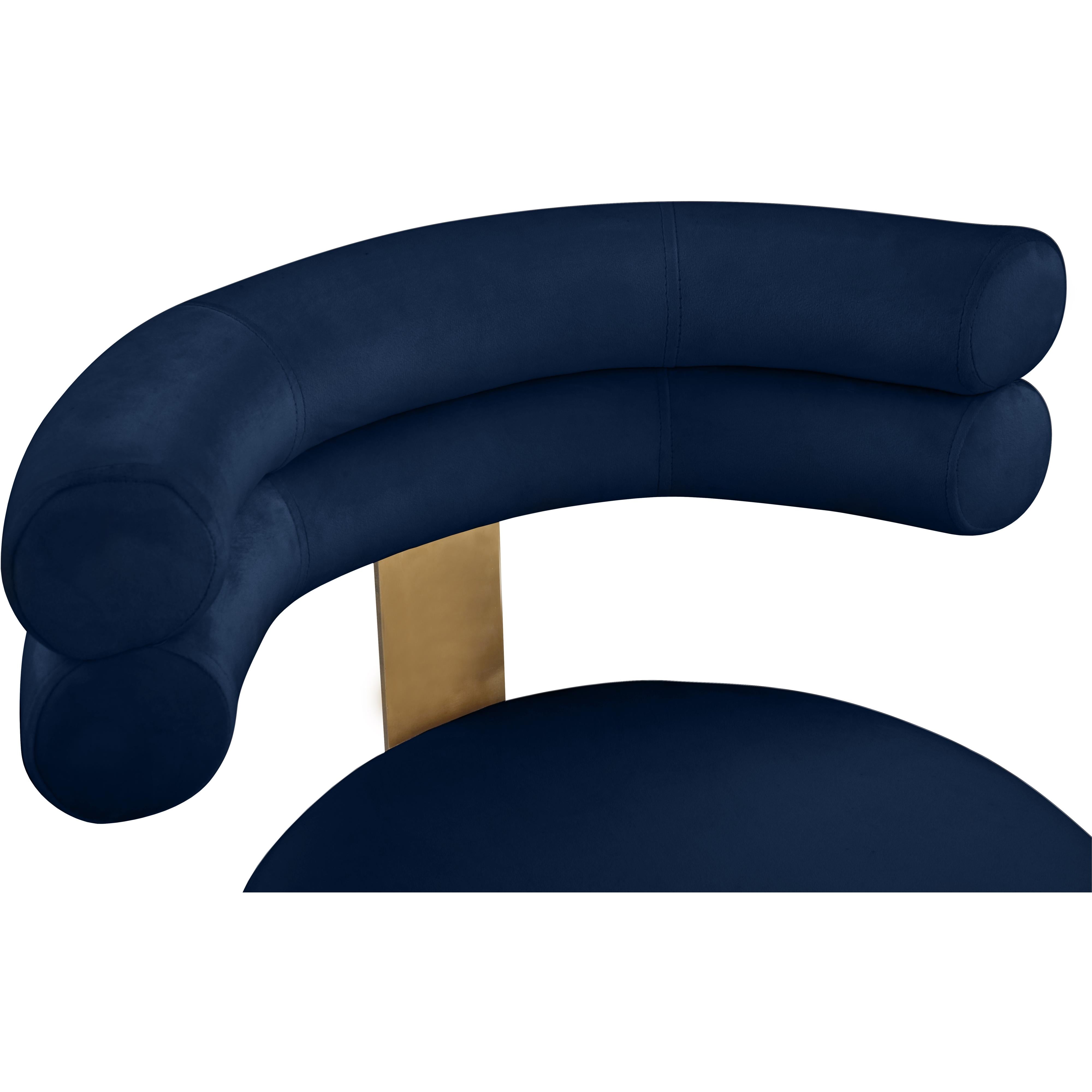 Meridian Fitzroy Navy Velvet Dining Chair